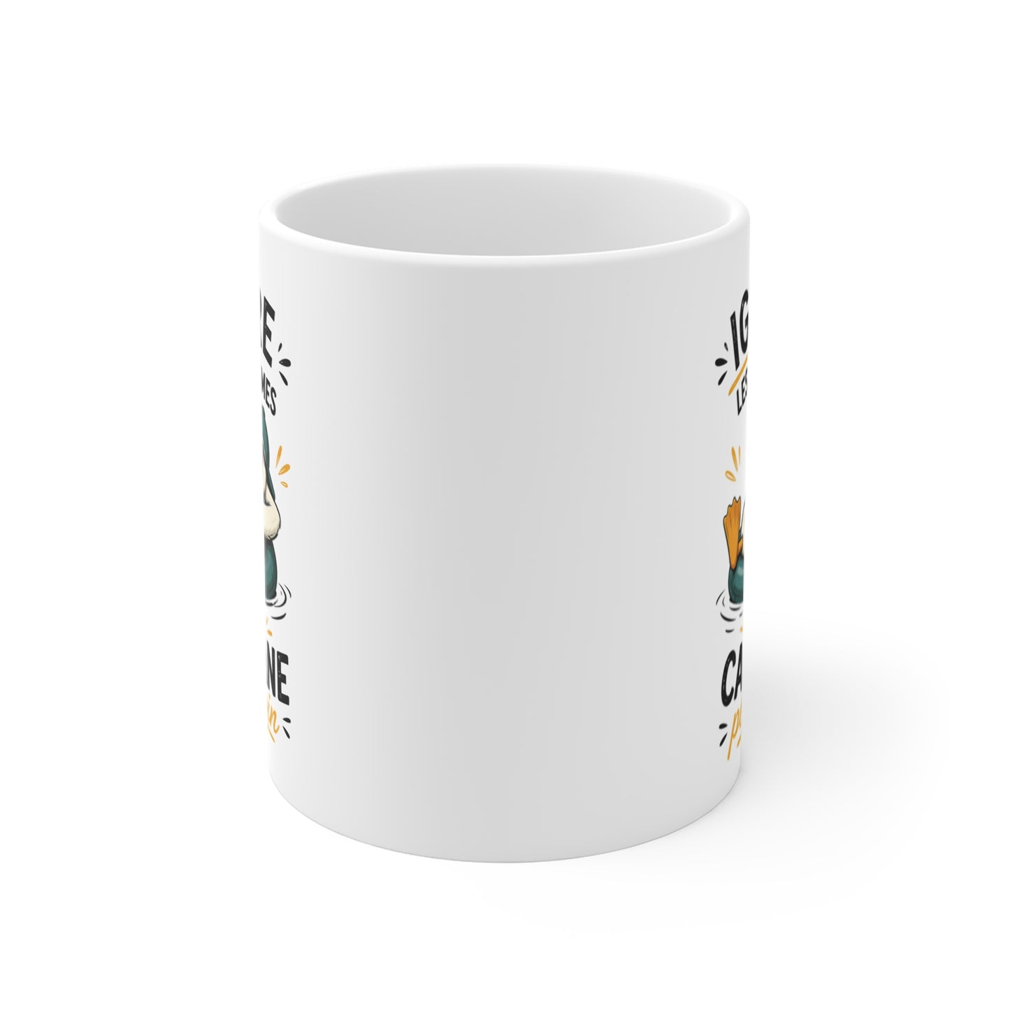 Tasse Ignore Les Problèmes Et Cancane Plus Loin – Mug Canard Humour Drôle – Cadeau Homme Femme 325ml