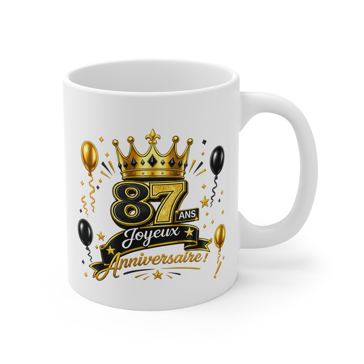 Mug Joyeux 87 Ans – Tasse Anniversaire 87 Ans – Cadeau Original pour Femme Homme – Idée Cadeau 87e Anniversaire