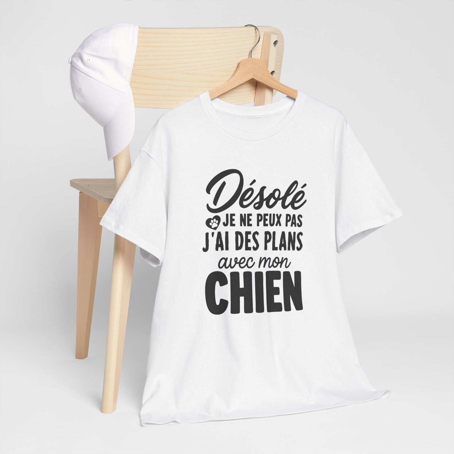 T-Shirt Chien Homme et Femme – Cadeau Amoureux des Chiens – Humour Propriétaire Maître Maîtresse – Passion Animaux Compagnon Canin