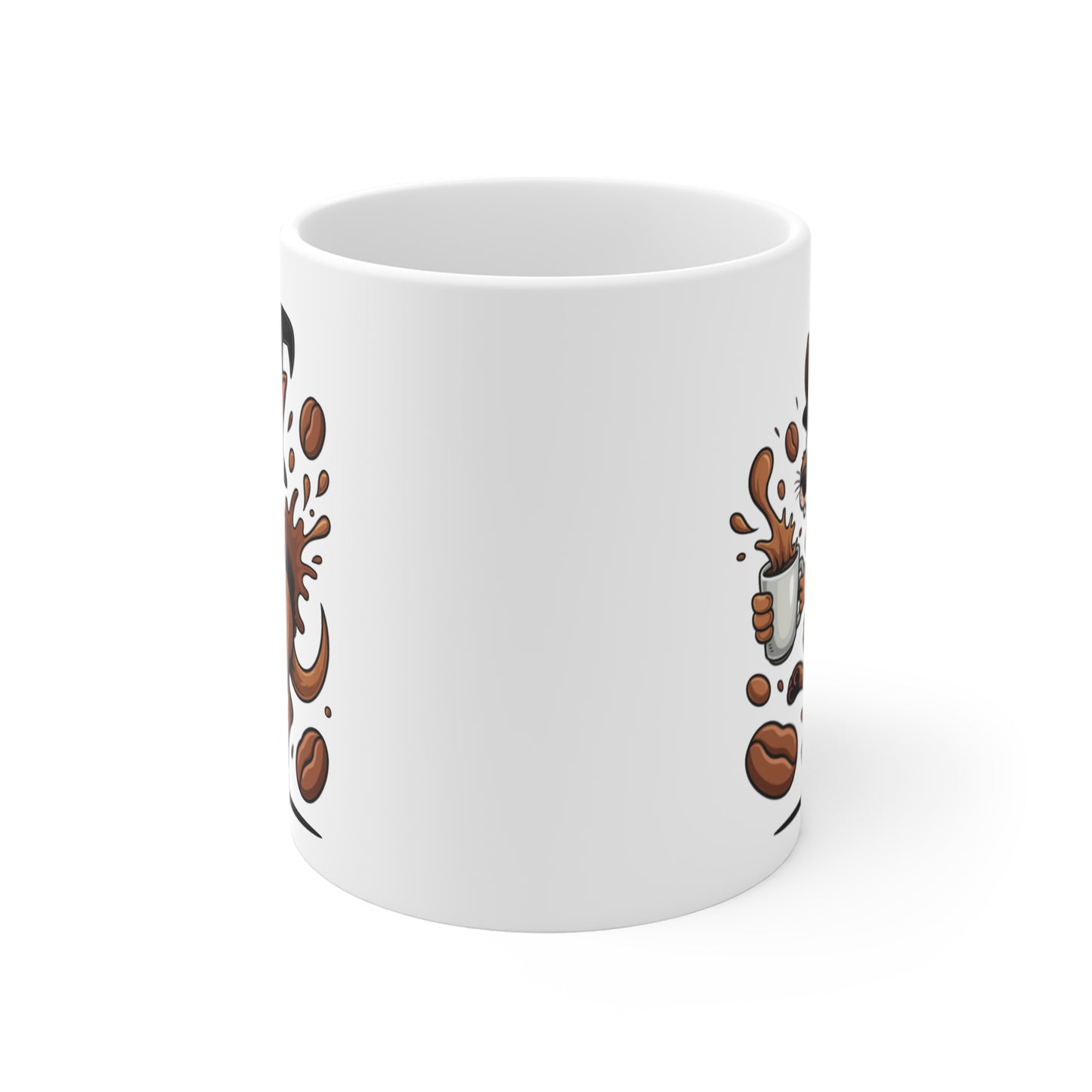 Mug Kangourou Sorcier Café – Tasse Céramique 325ml – Illustration Animalière Drôle