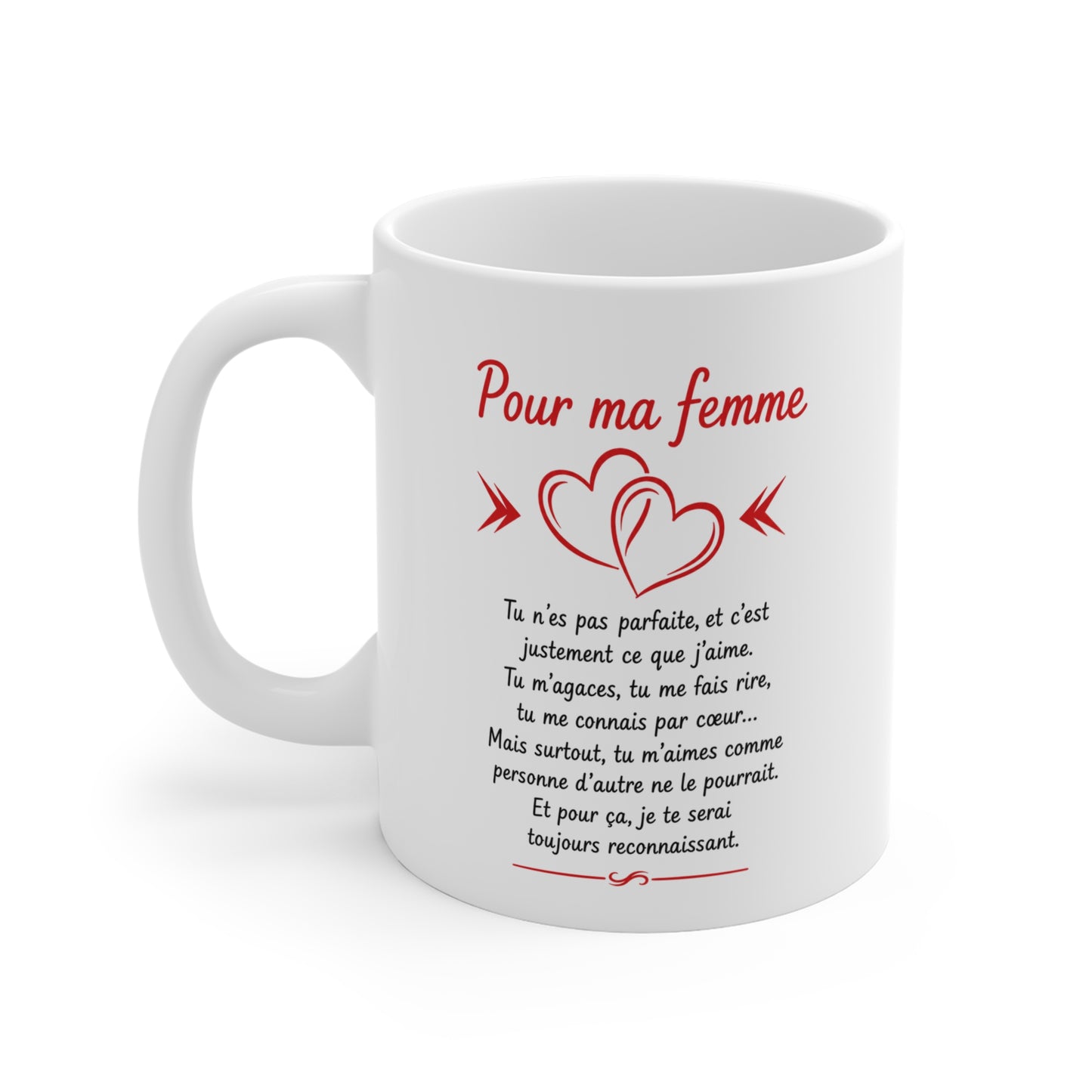 Tasse Pour Ma Femme – Mug Message d’Amour Romantique – Cadeau Femme Épouse Saint-Valentin Anniversaire 325ml