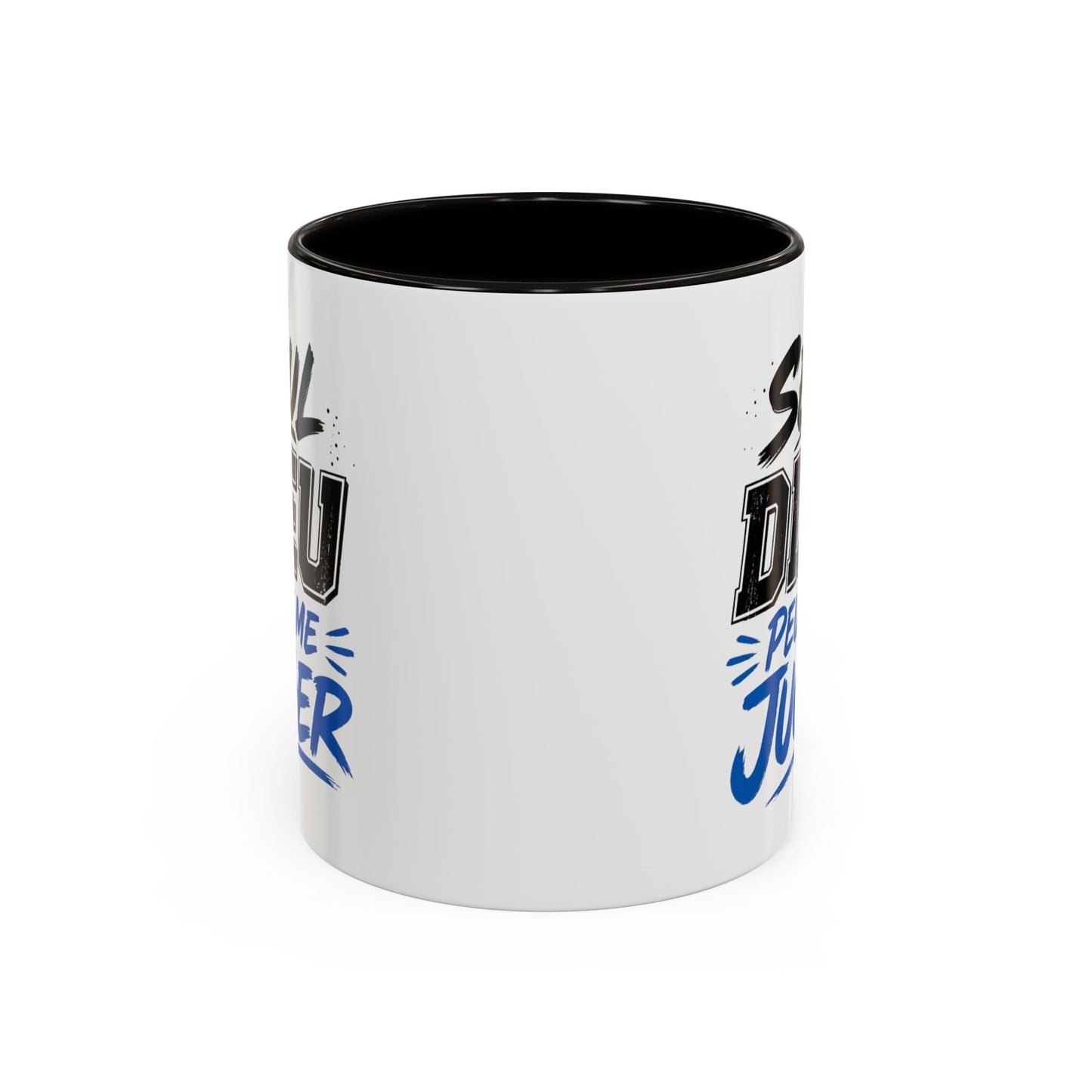 Mug Citation Seul Dieu Peut Me Juger – Tasse Humour et Caractère – Cadeau Original Fun Céramique 325ml Noir Bleu