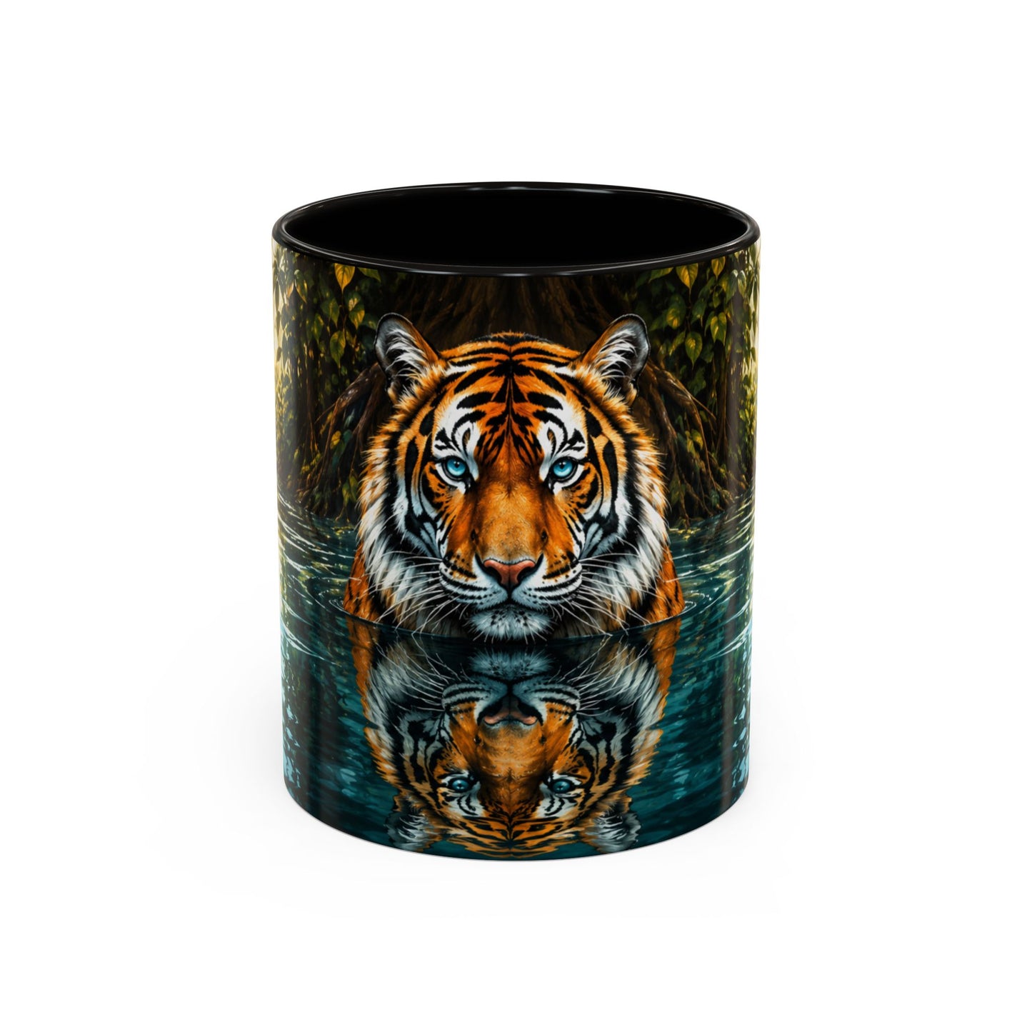 Tasse Tigre Jungle – Mug Animal Sauvage avec Reflet Eau – Cadeau Félin Nature Homme Femme 325ml