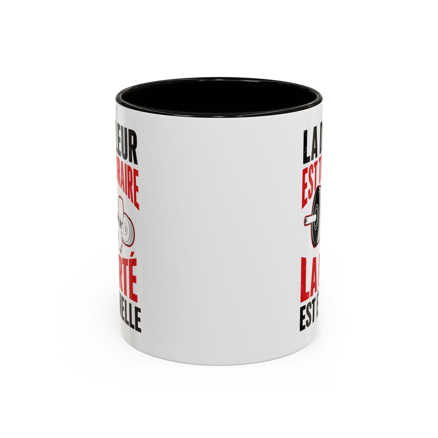 Mug Musculation Fitness – Tasse Sport Haltérophilie – Cadeau Original Homme et Femme, Salle de Sport Noir Bleu Rouge