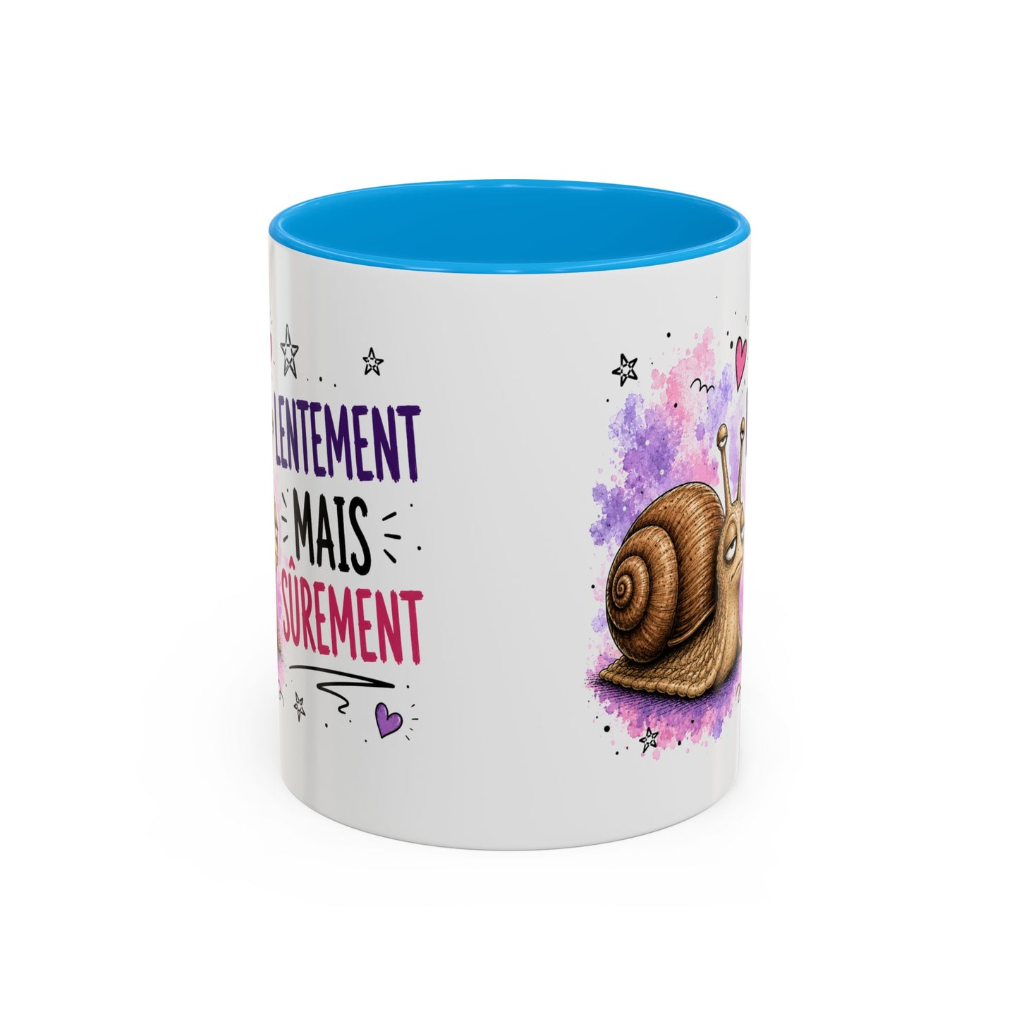 Tasse Escargot Drôle Homme Femme – Mug Lentement Mais Sûrement – Cadeau Humour Motivation 325 ml