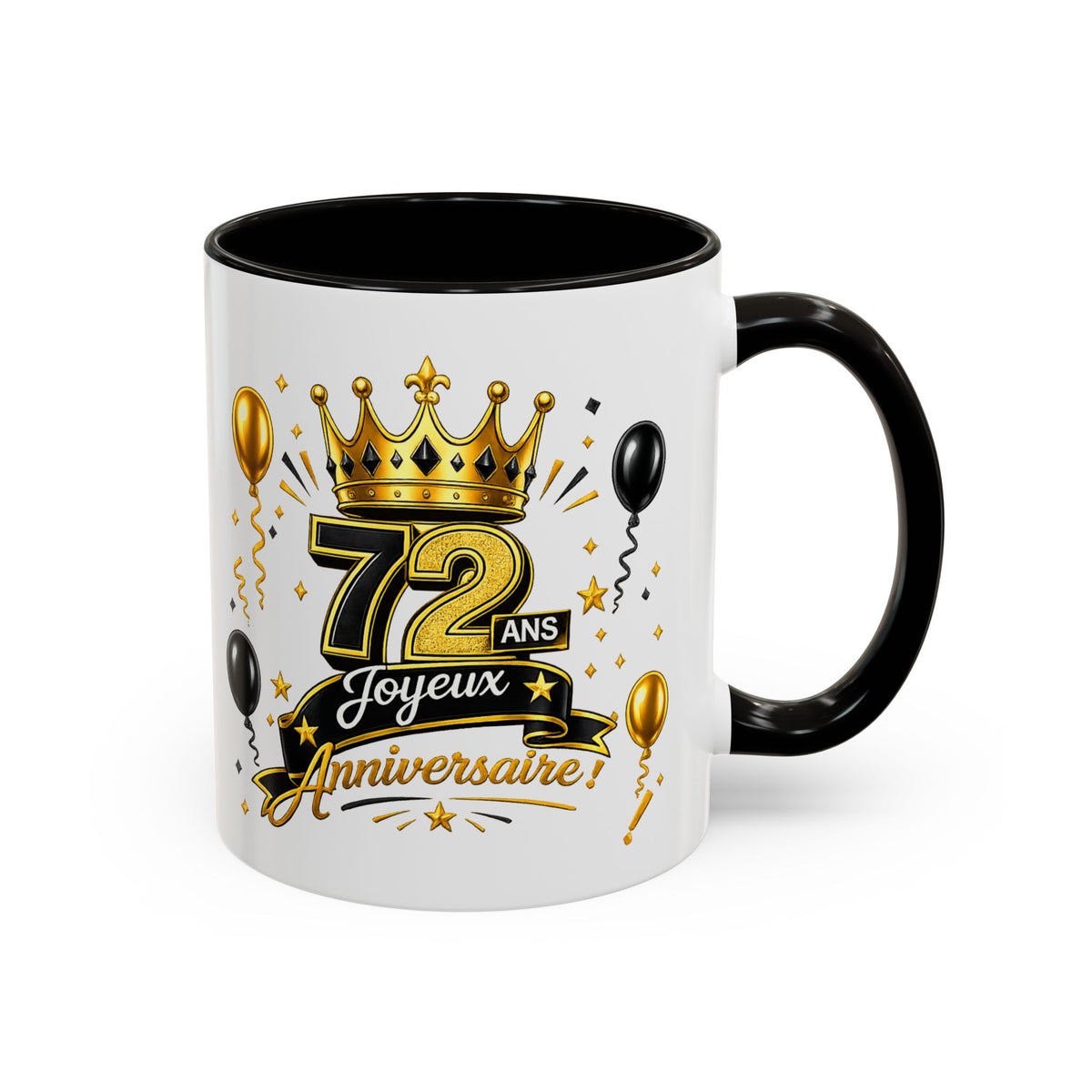 Mug Joyeux 72 Ans – Tasse Anniversaire 72 Ans – Cadeau Original pour Femme Homme – Idée Cadeau 72e Anniversaire