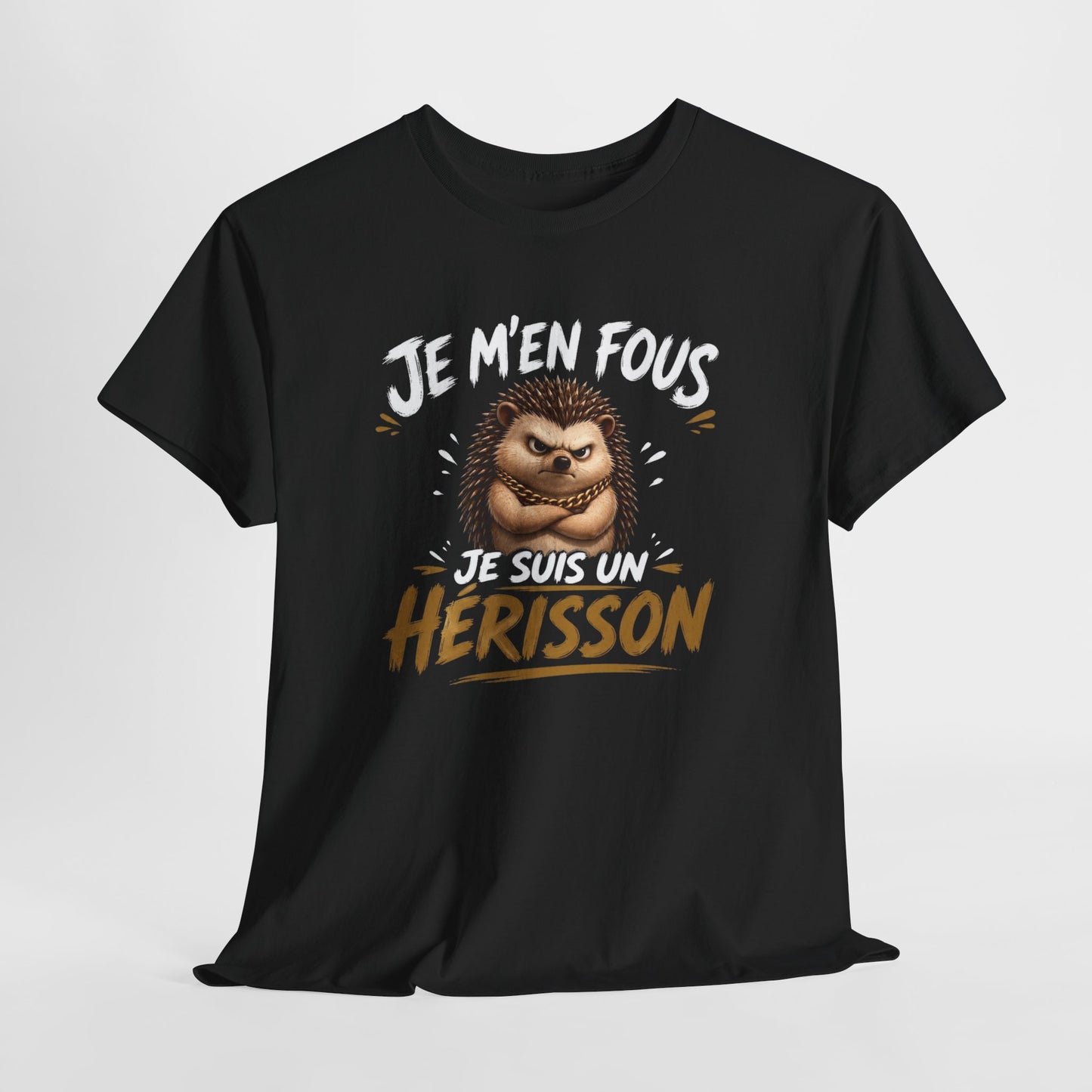 Tee-Shirt Homme Femme Je M’en Fous Je Suis Un Hérisson – Hérisson Humoristique – Cadeau Humour Adulte