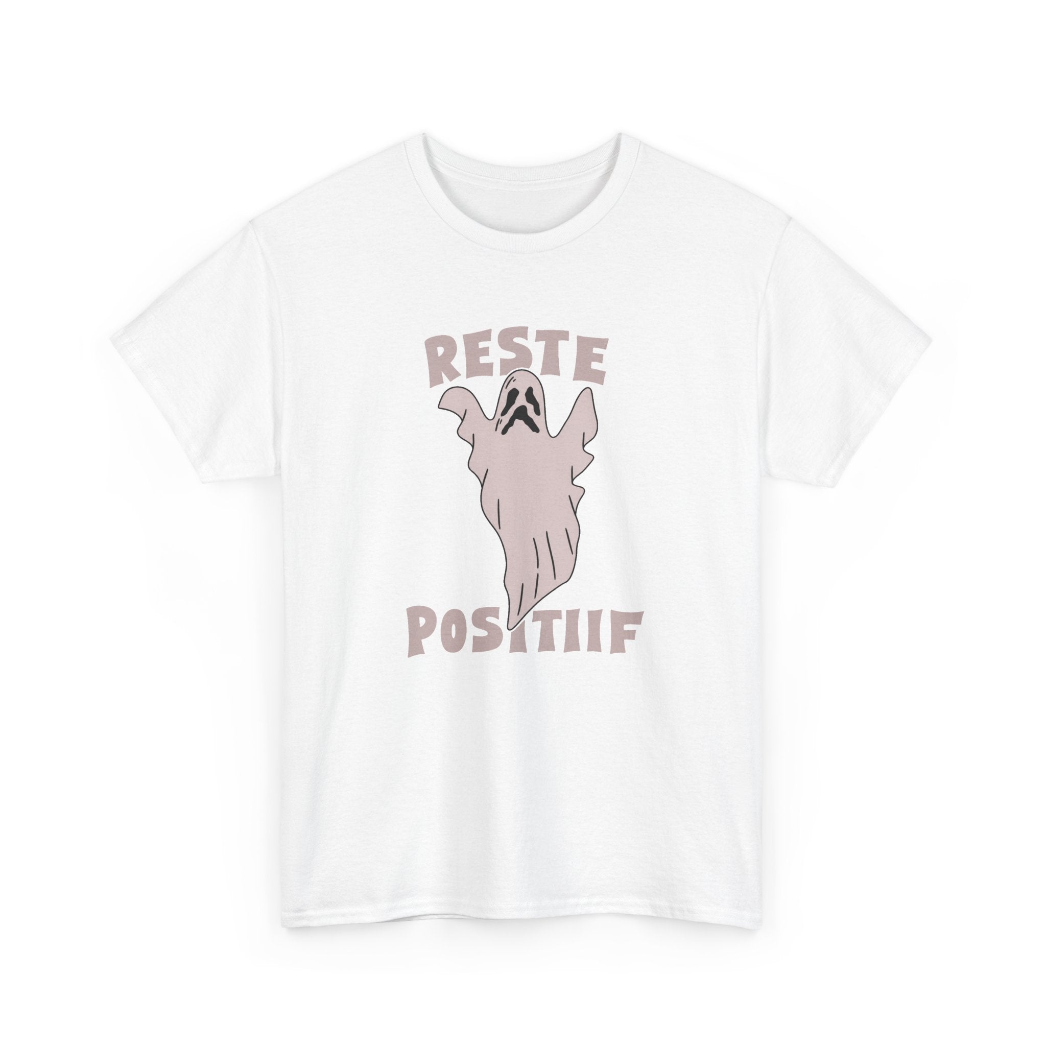 T-Shirt Halloween Homme et Femme – Fantôme Humour Positif – Cadeau Original Amoureux Halloween