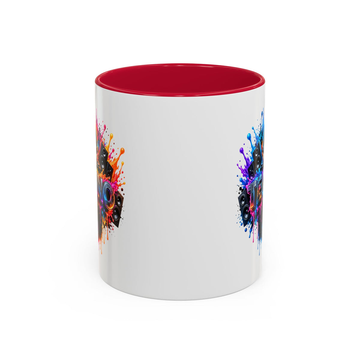 Mug Techno DJ Coloré – Tasse Musique Électronique avec Platines et Enceintes – Cadeau Original Amateur de Techno et de Soirées