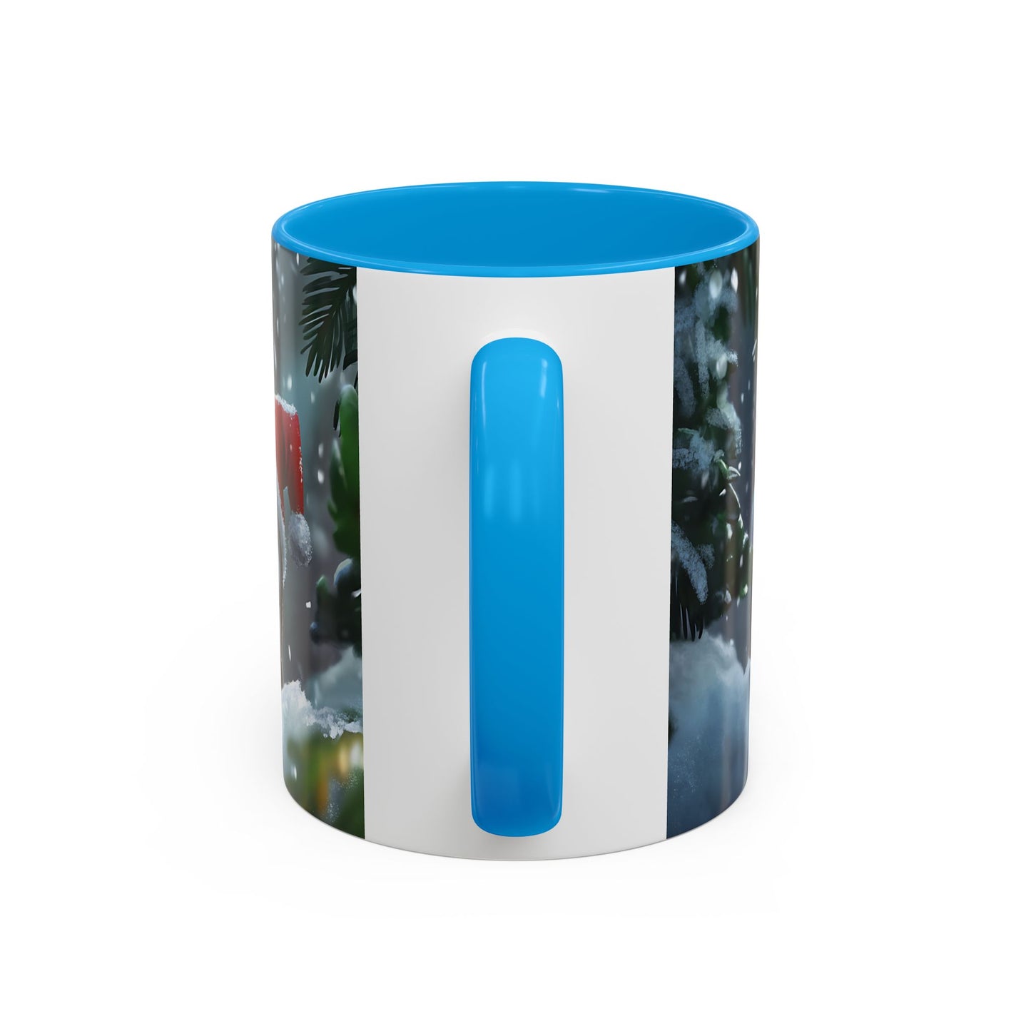 Tasse Pingouins de Noël – Mug Hiver avec Bonnets de Père Noël et Neige – Design Animal Kawaii 325ml