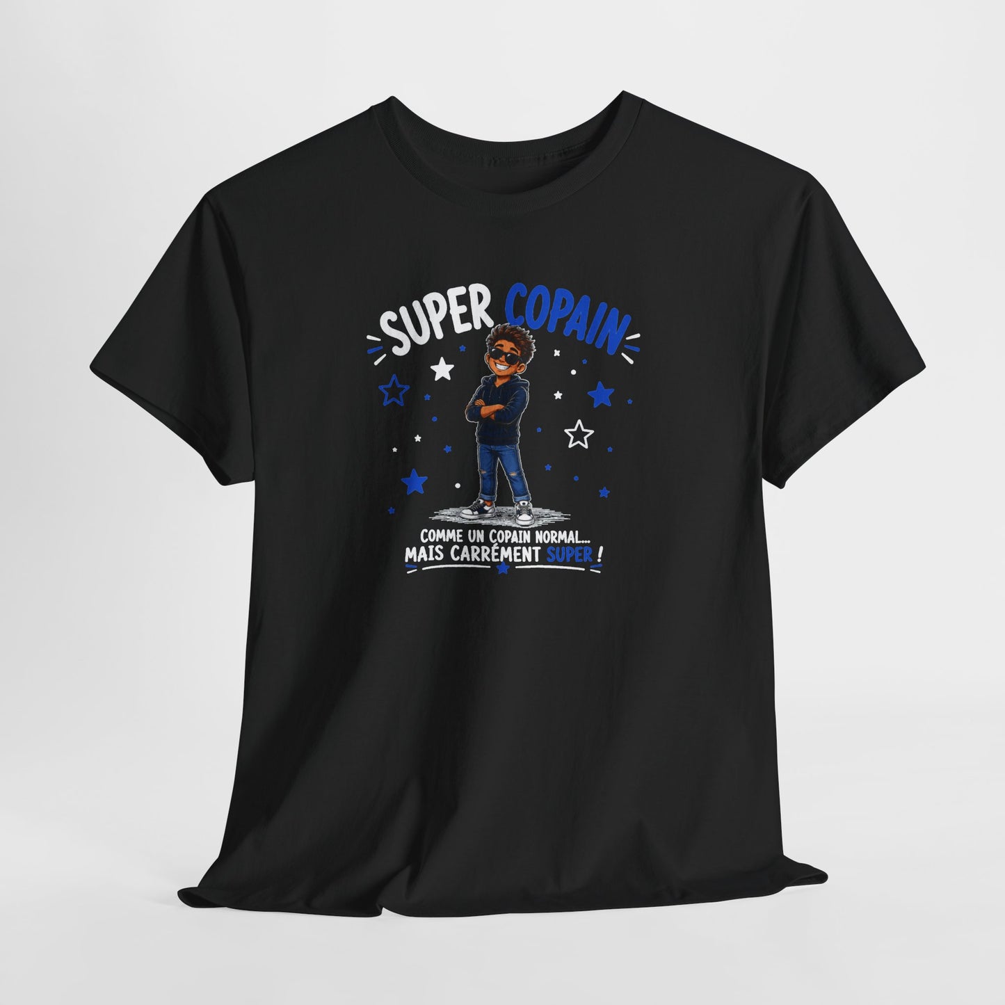 Tee Shirt Super Copain Homme – Comme un Copain Normal Mais Carrément Super – T-Shirt Humour Cadeau Amitié Original