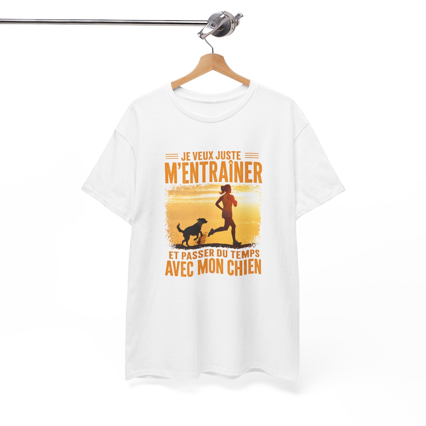 T-Shirt Femme Running avec Chien – Course à Pied Jogging Sport Canin – Cadeau Coureuse Amoureuse des Chiens