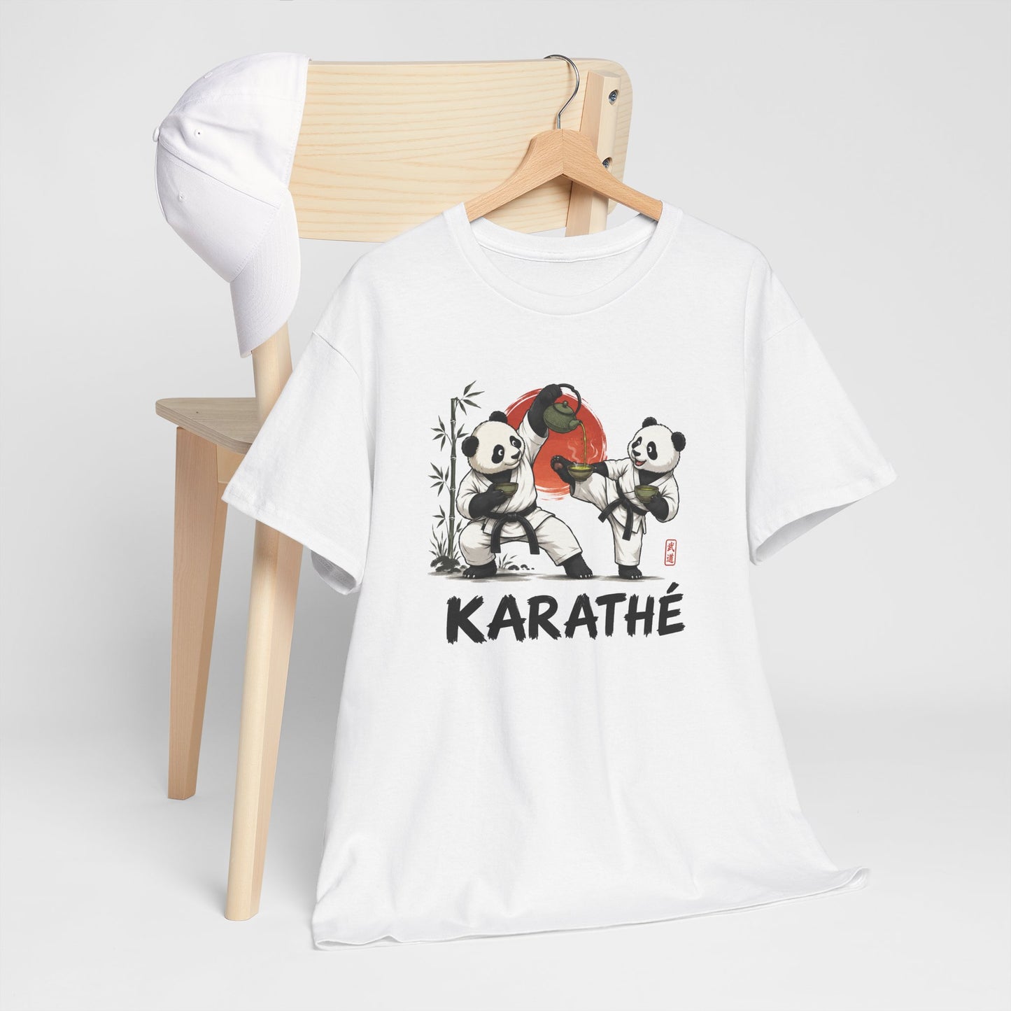 Tee Shirt Homme et Femme Panda Karaté Arts Martiaux Thé Humour Japonais Combat Sportif Original Cadeau