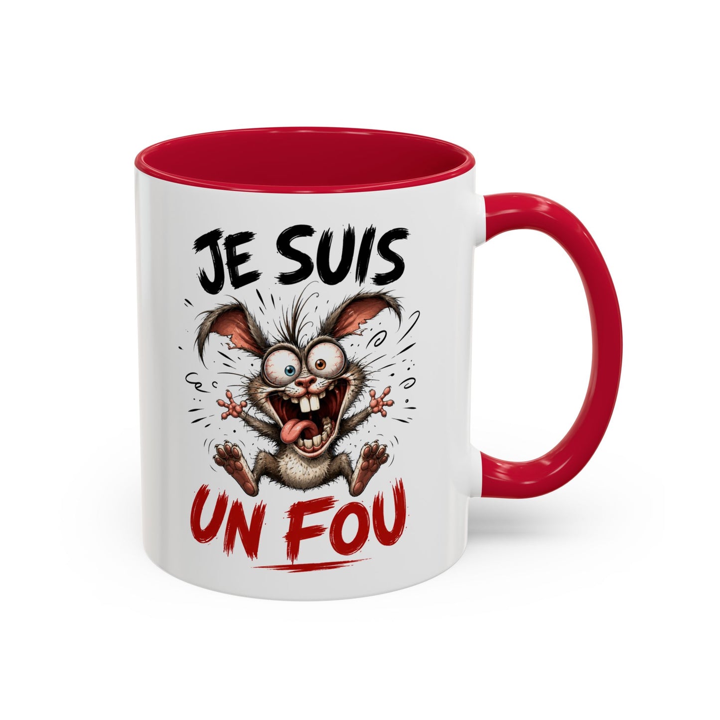 Tasse Je Suis Un Fou – Mug Lapin Fou Humoristique – Cadeau Homme Drôle et Délirant 325ml