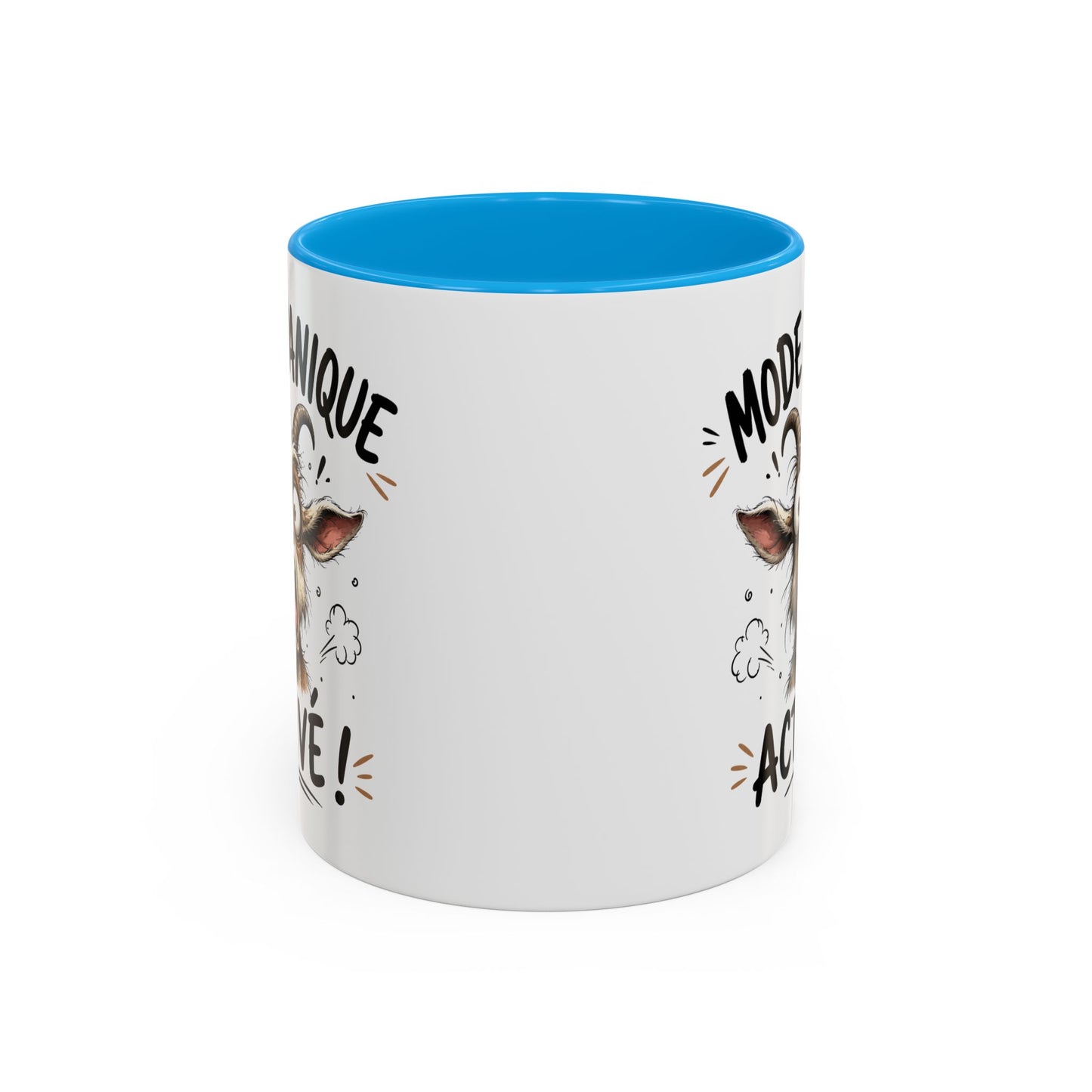 Tasse Mode Panique Activé – Mug Humour Chèvre Folle – Cadeau Drôle Homme Femme 325ml