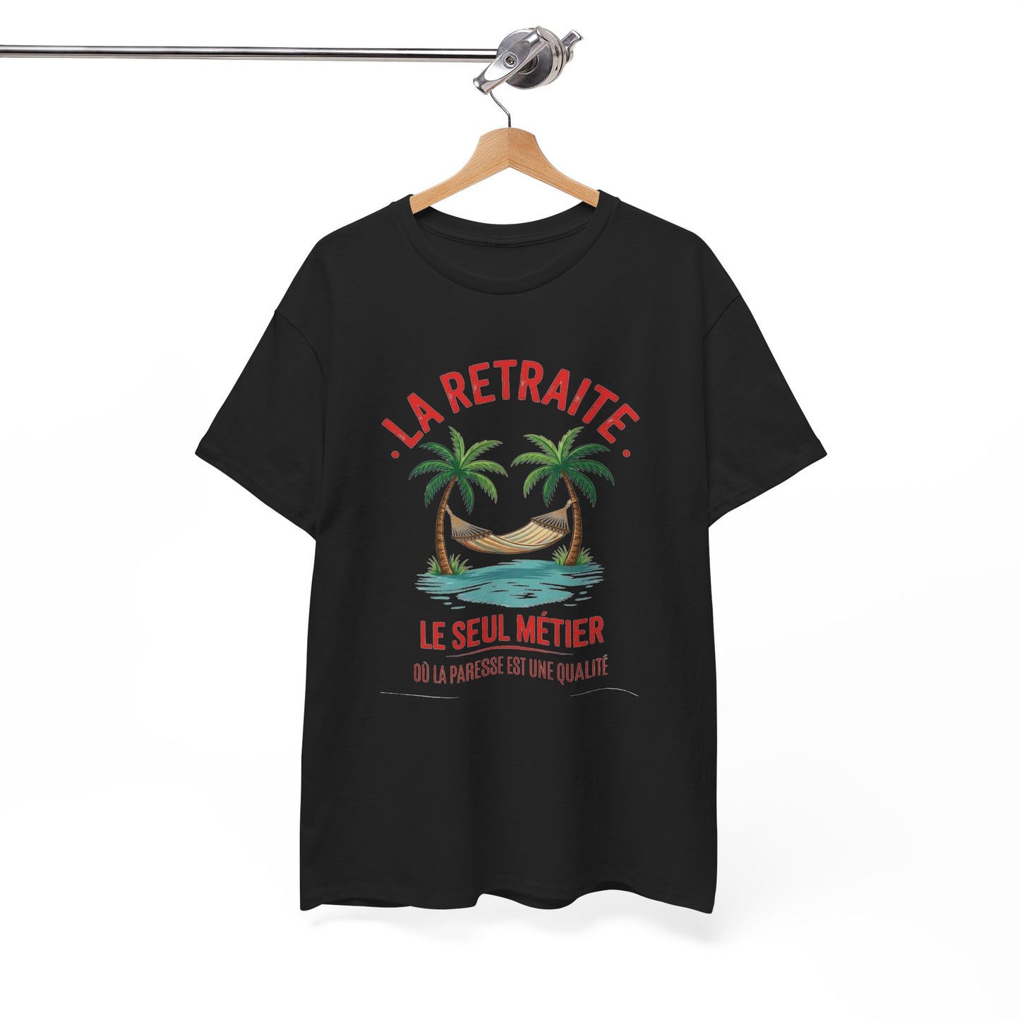 Tee Shirt Homme et Femme Retraite Humour Cadeau Retraité Départ en Retraite Vacances Repos Hamac Collègue