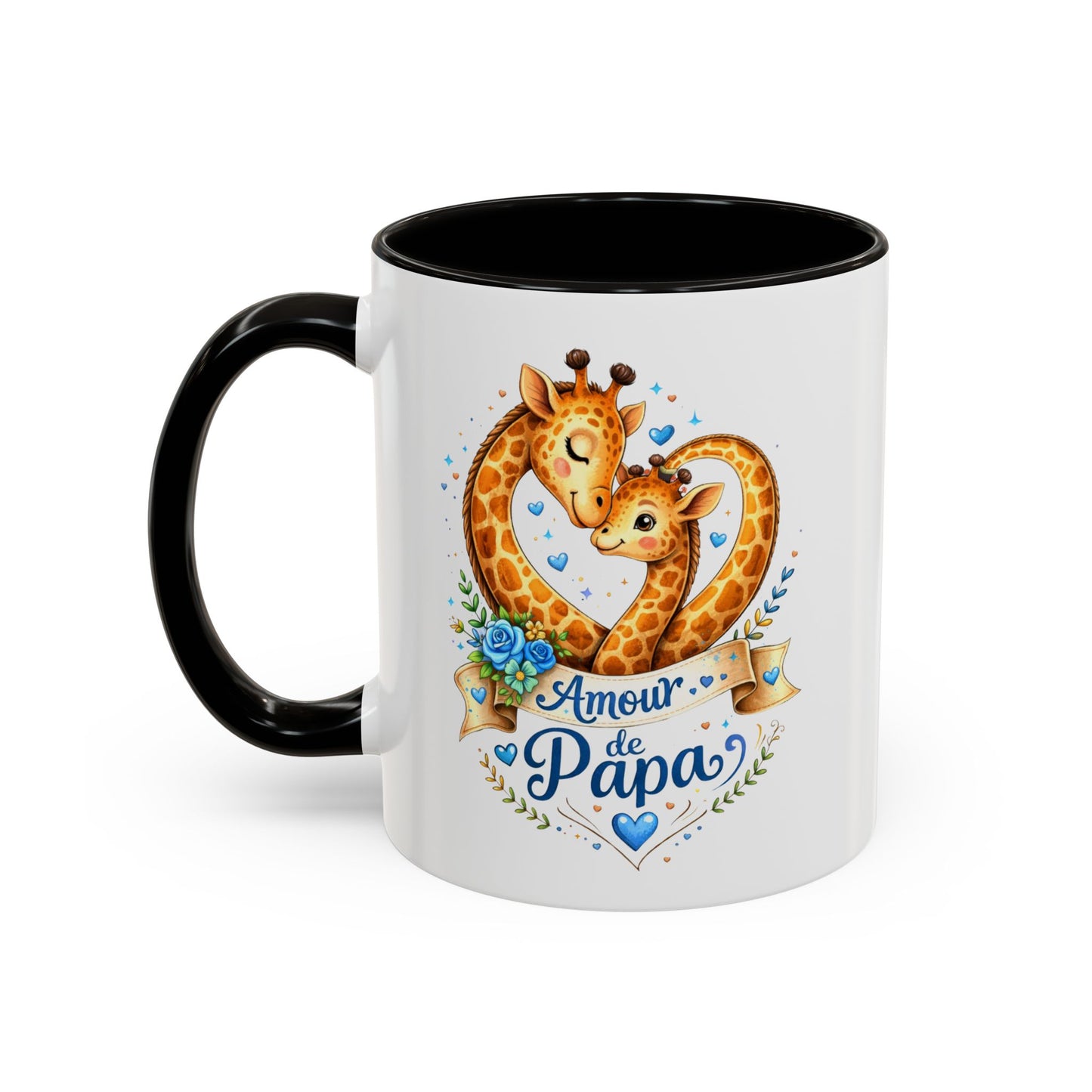 Tasse Amour de Papa Girafes – Mug Père Enfant Mignon – Cadeau Fête des Pères Anniversaire Papa – Céramique 325ml