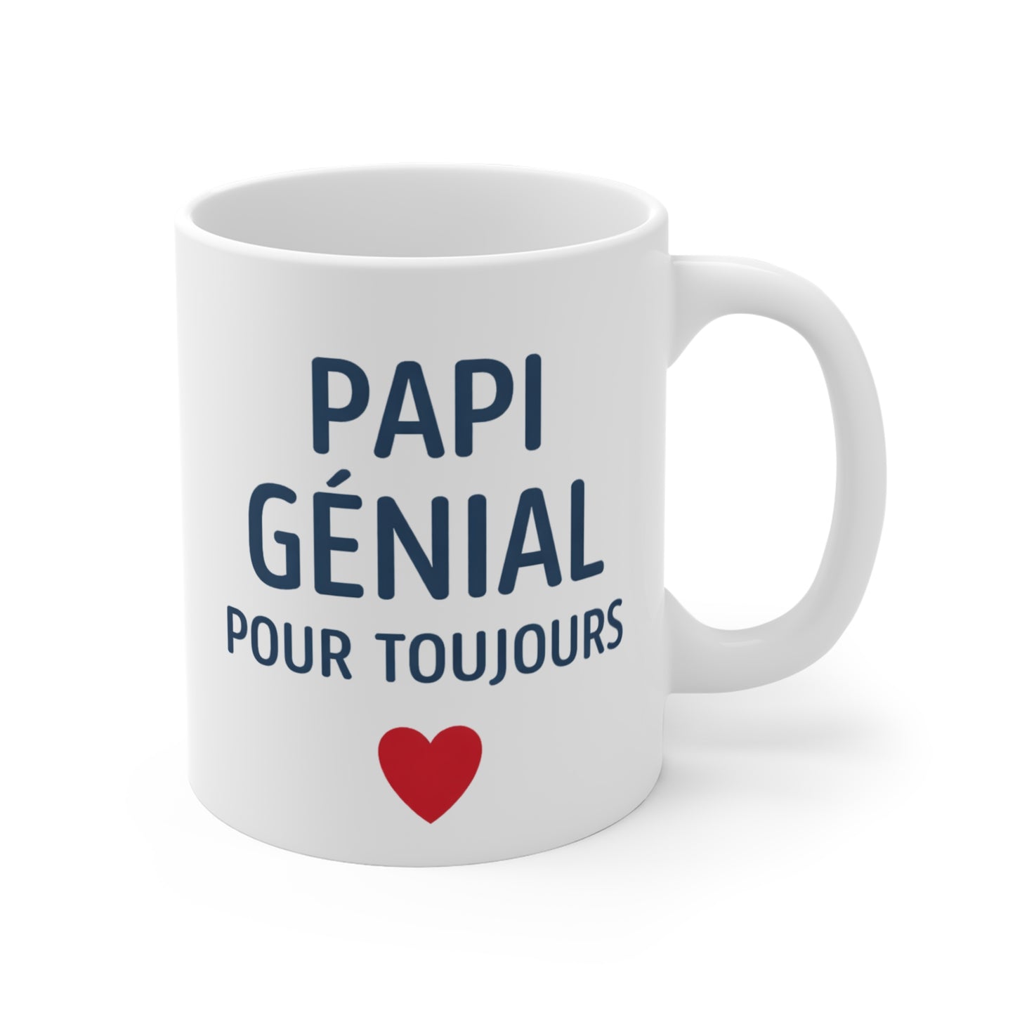 Tasse Papi Génial – Mug Message Amour Grand-Père – Cadeau Papi Original Fête des Grands-Pères 325ml