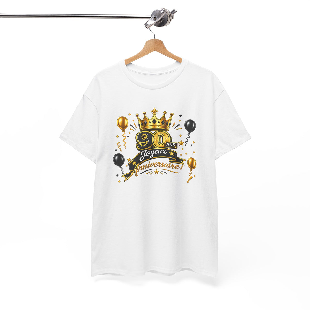 Tee Shirt Anniversaire 90 Ans Homme et Femme – Joyeux Anniversaire – Cadeau 90 Ans