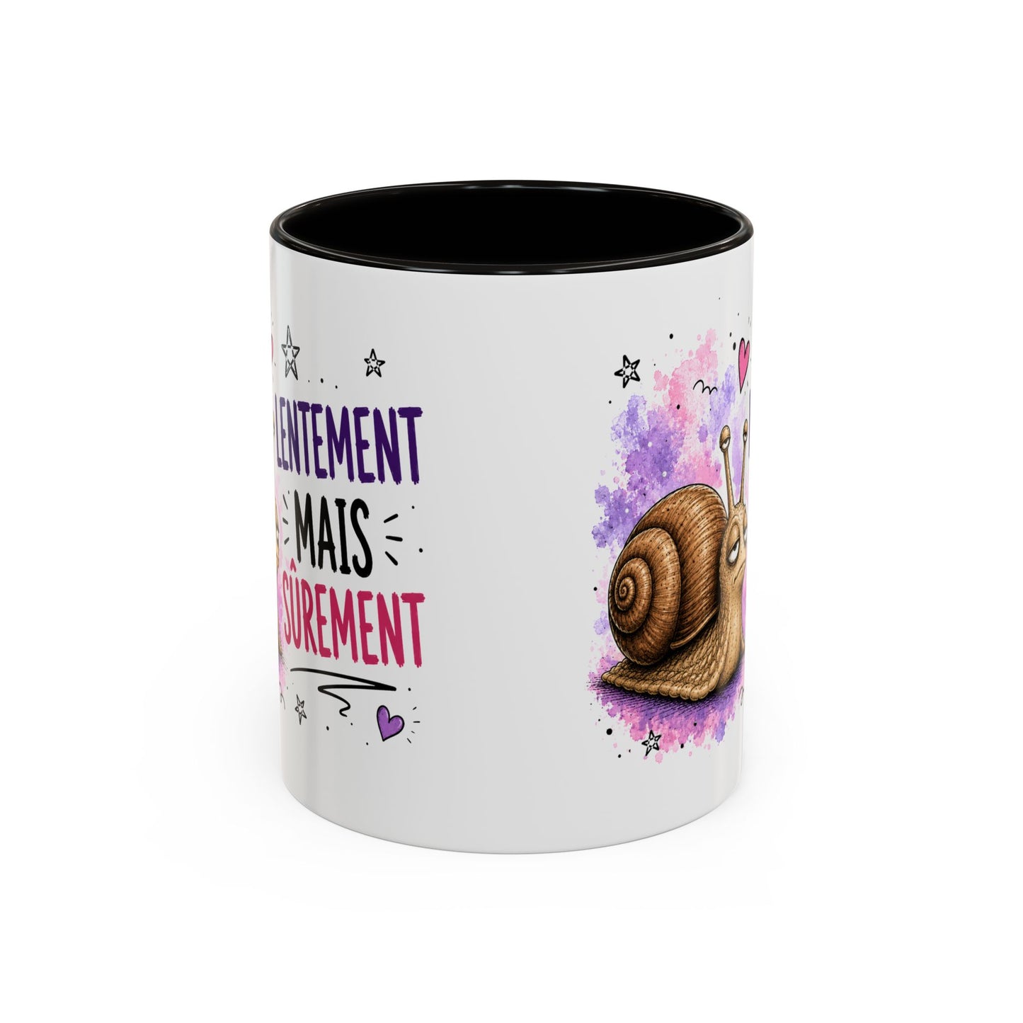 Tasse Escargot Drôle Homme Femme – Mug Lentement Mais Sûrement – Cadeau Humour Motivation 325 ml