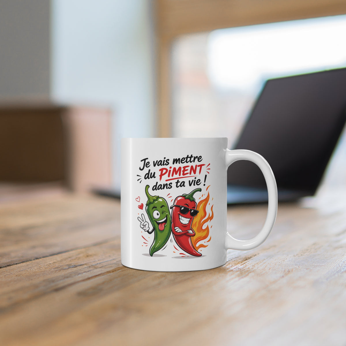 Mug Je Vais Mettre du Piment dans ta Vie – Tasse Humour Piment – Cadeau Drôle et Original Homme Femme