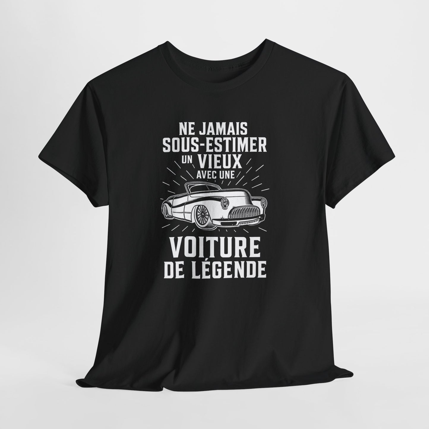 T-Shirt Voiture Ancienne Homme et Femme – Cadeau Passionné Automobile Vintage – Humour Auto de Légende – Collectionneur Mécanique