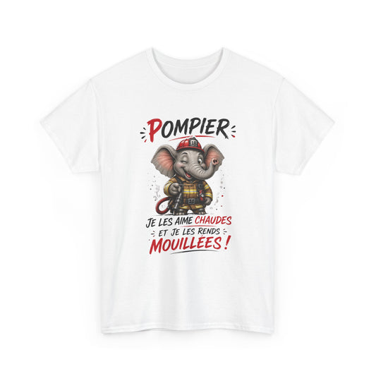 Tee-Shirt Pompier Je Les Aime Chaudes Et Je Les Rends Mouillées – Cadeau Humour Sapeur-Pompier Homme Adulte
