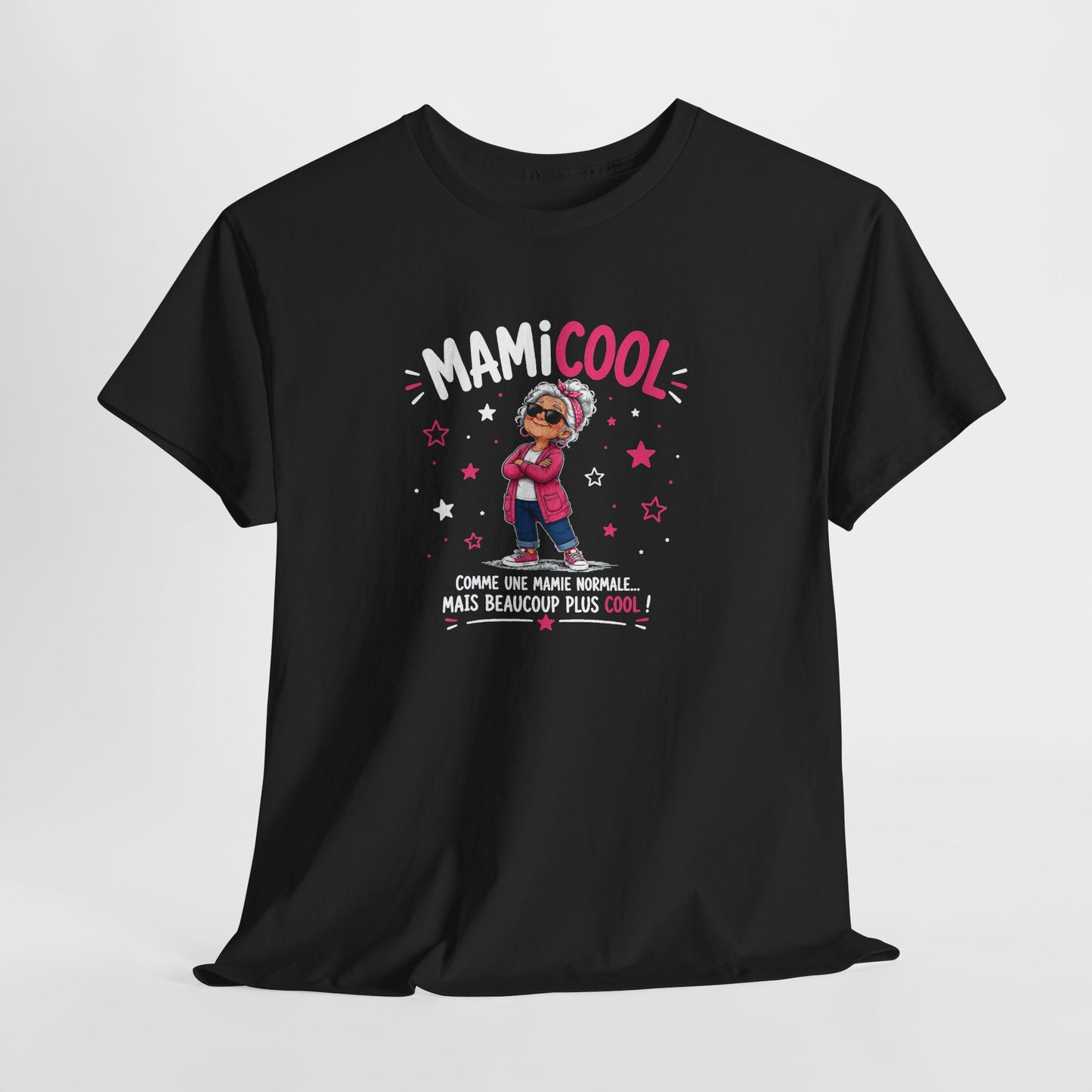 Tee Shirt Mamie Femme – MamiCool Comme une Mamie Normale Mais Beaucoup Plus Cool – T-Shirt Humour Grand-Mère Cadeau Original