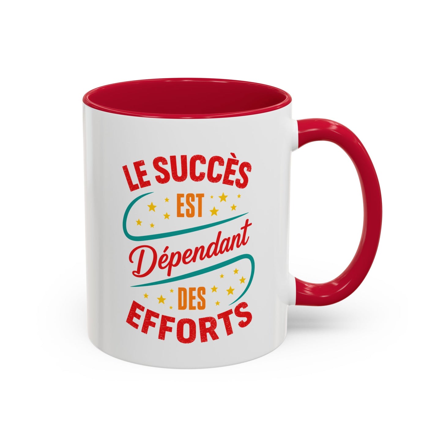 Mug Motivation Réussite – Tasse Inspirante Travail Effort Persévérance – Cadeau Motivation Homme et Femme Noir Bleu Rouge
