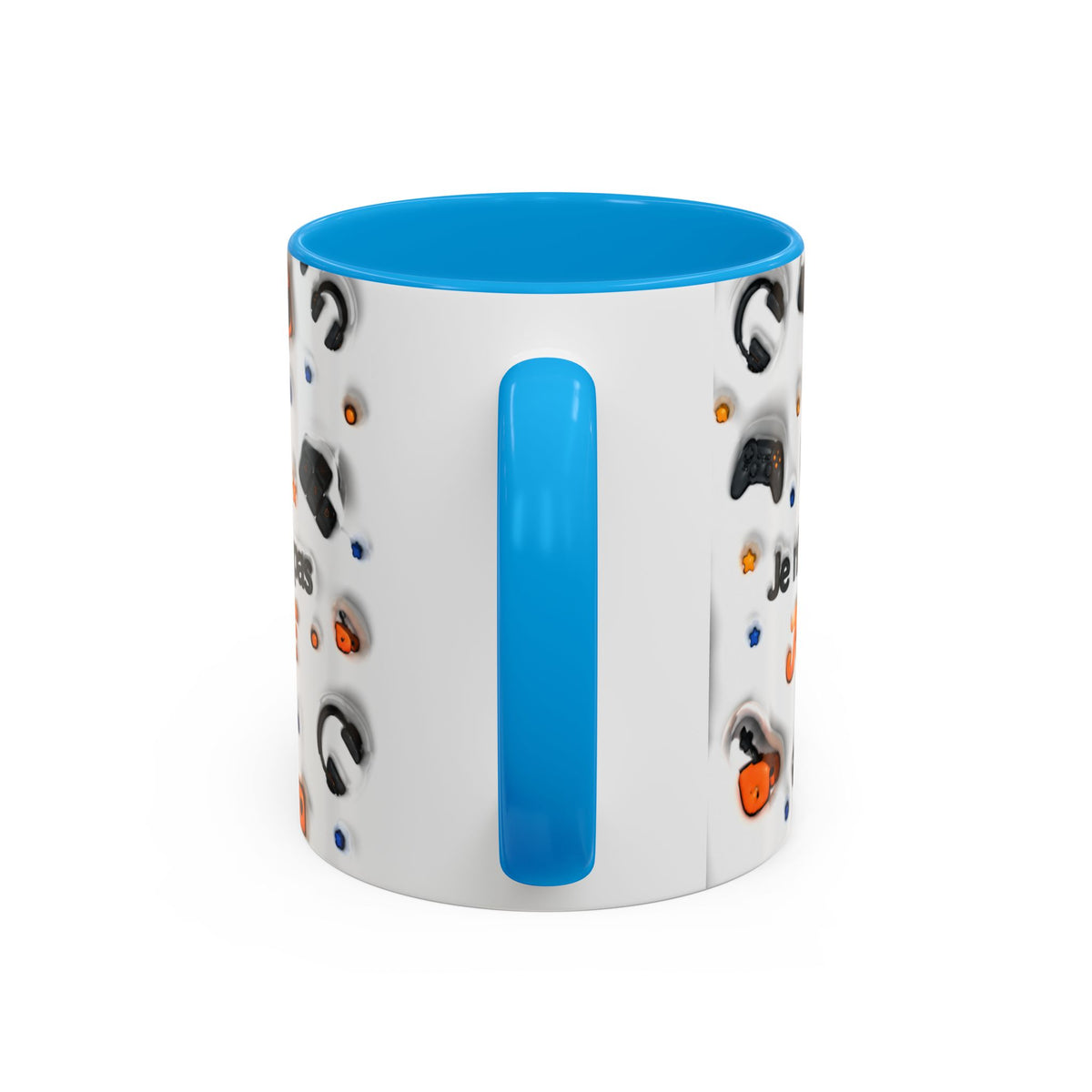 Mug Gamer « Je n’entends pas, je joue » – Tasse Gaming avec Casque, Manettes et Clavier – Cadeau Original Joueur Jeux Vidéo