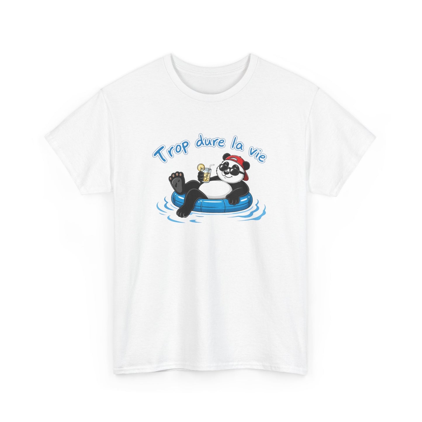 T-Shirt Panda Trop Dure La Vie – Tee Shirt Humour Vacances Chill Été – T-Shirt Drôle Homme Femme Détente Cadeau Original