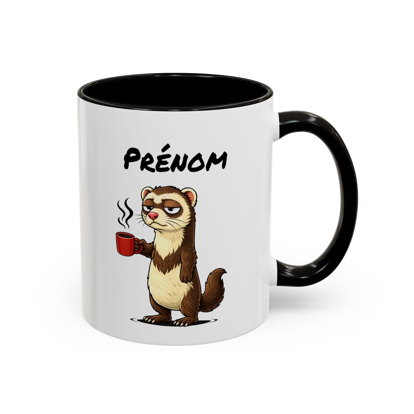 Mug Furet Personnalisable 325ml – Tasse Café Humour Fatigue Matin Drôle Cadeau