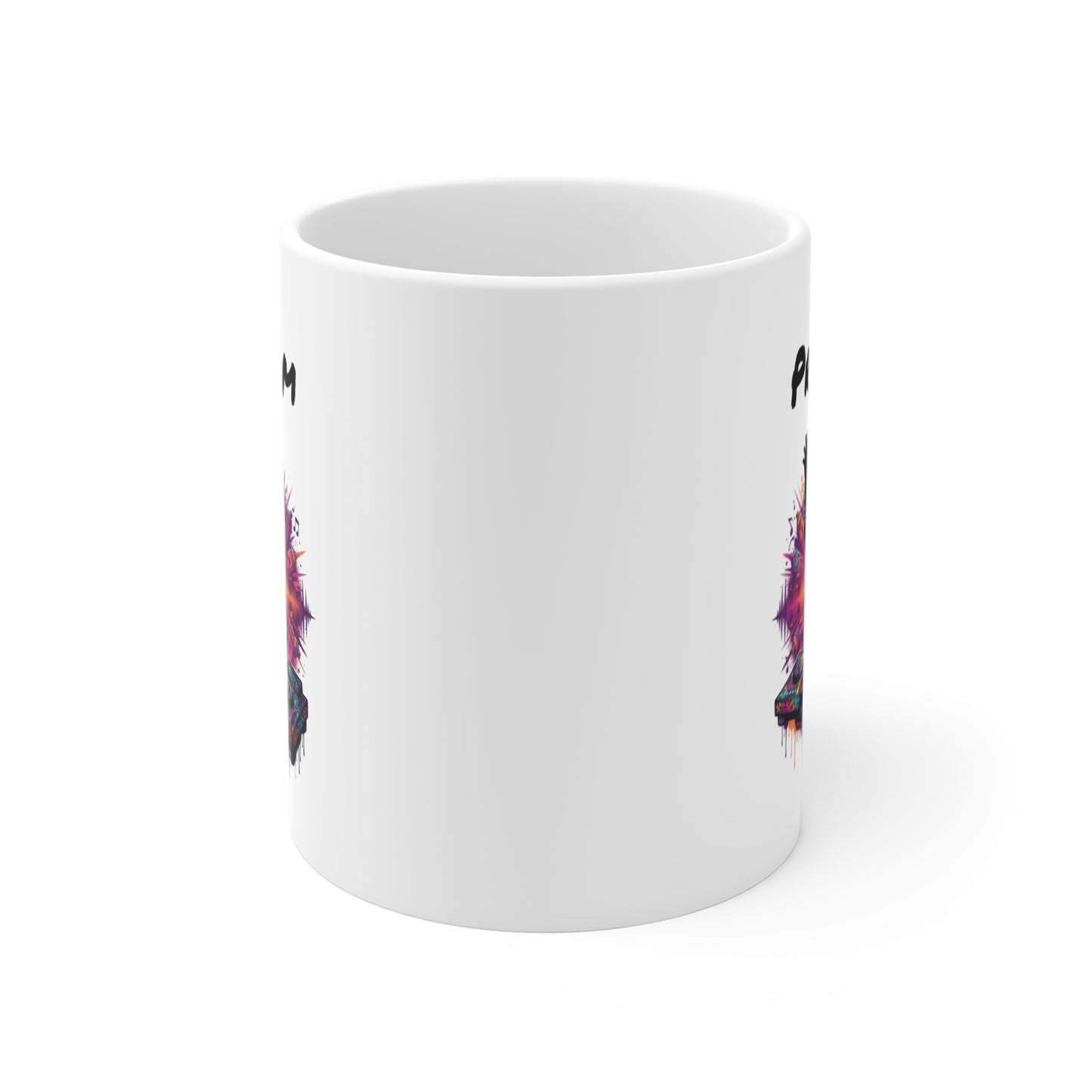 Tasse DJ Personnalisée avec Prénom – Mug Musique Électro Platines Graffiti – Cadeau DJ Homme Femme 325 ml