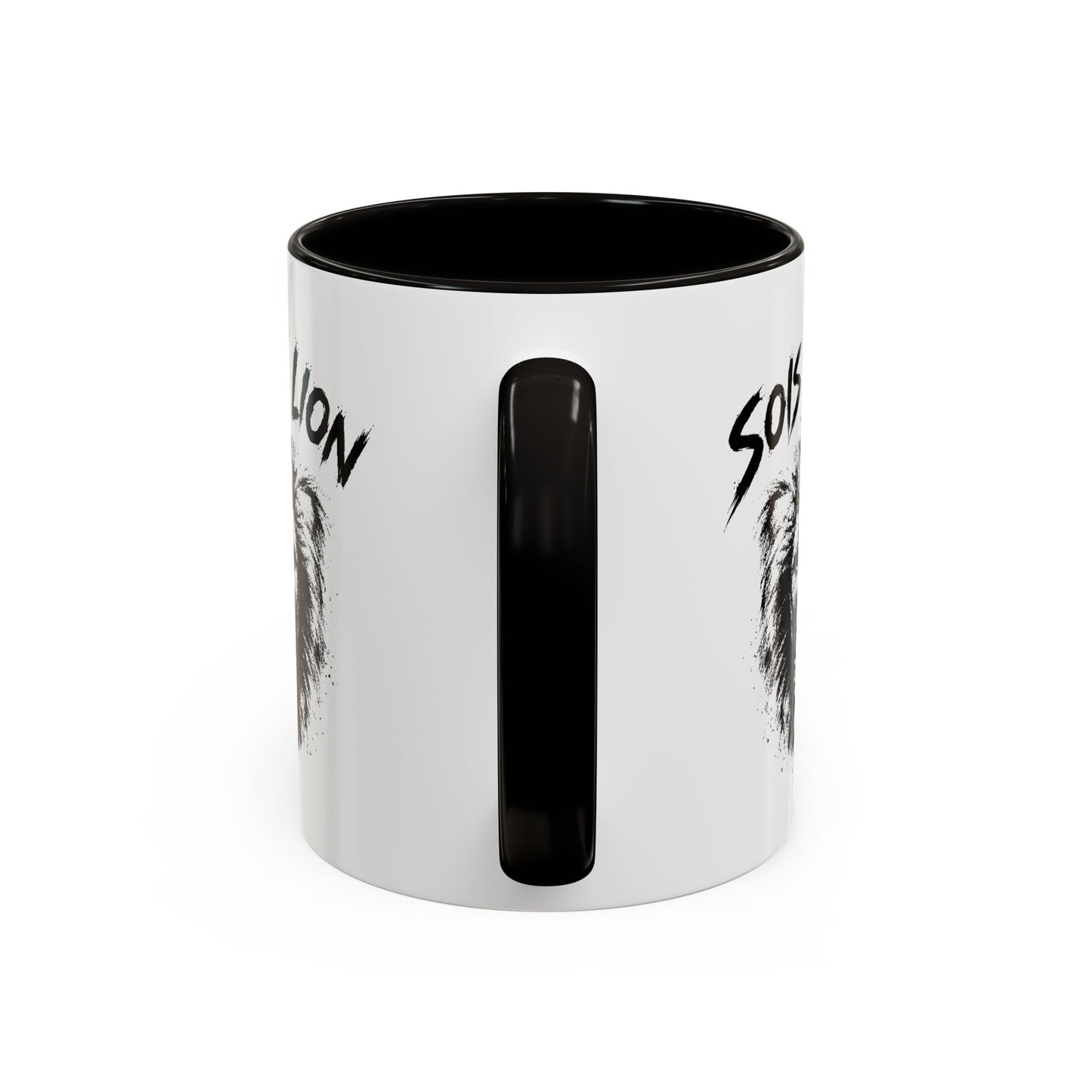 Mug Lion Motivant – Tasse Animaux Sauvages – Cadeau Original Homme et Femme, Courage Force Caractère Noir Bleu Rouge