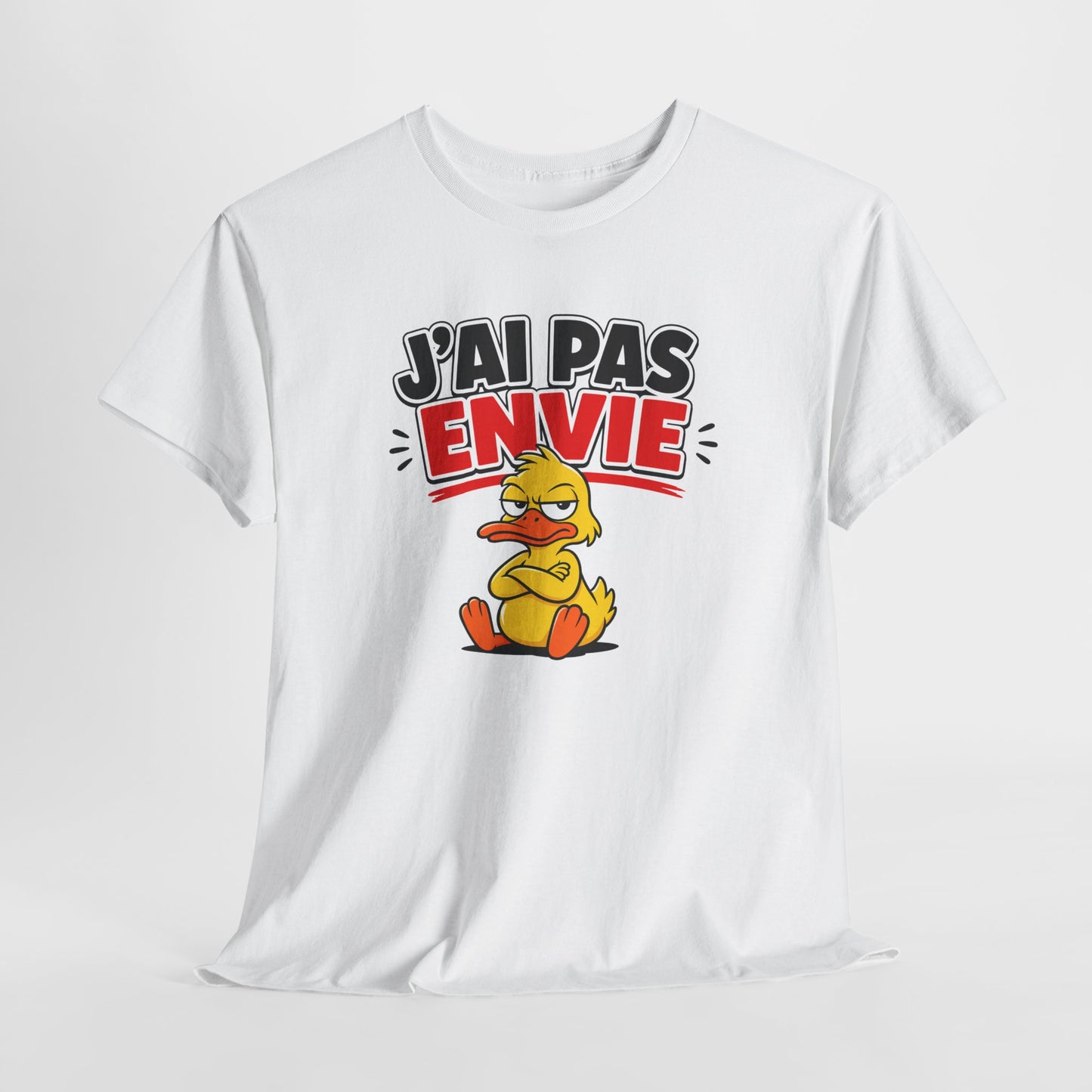 T-Shirt Humour Canard – J’ai Pas Envie – Tee Shirt Drôle Adulte Mauvaise Humeur Idée Cadeau