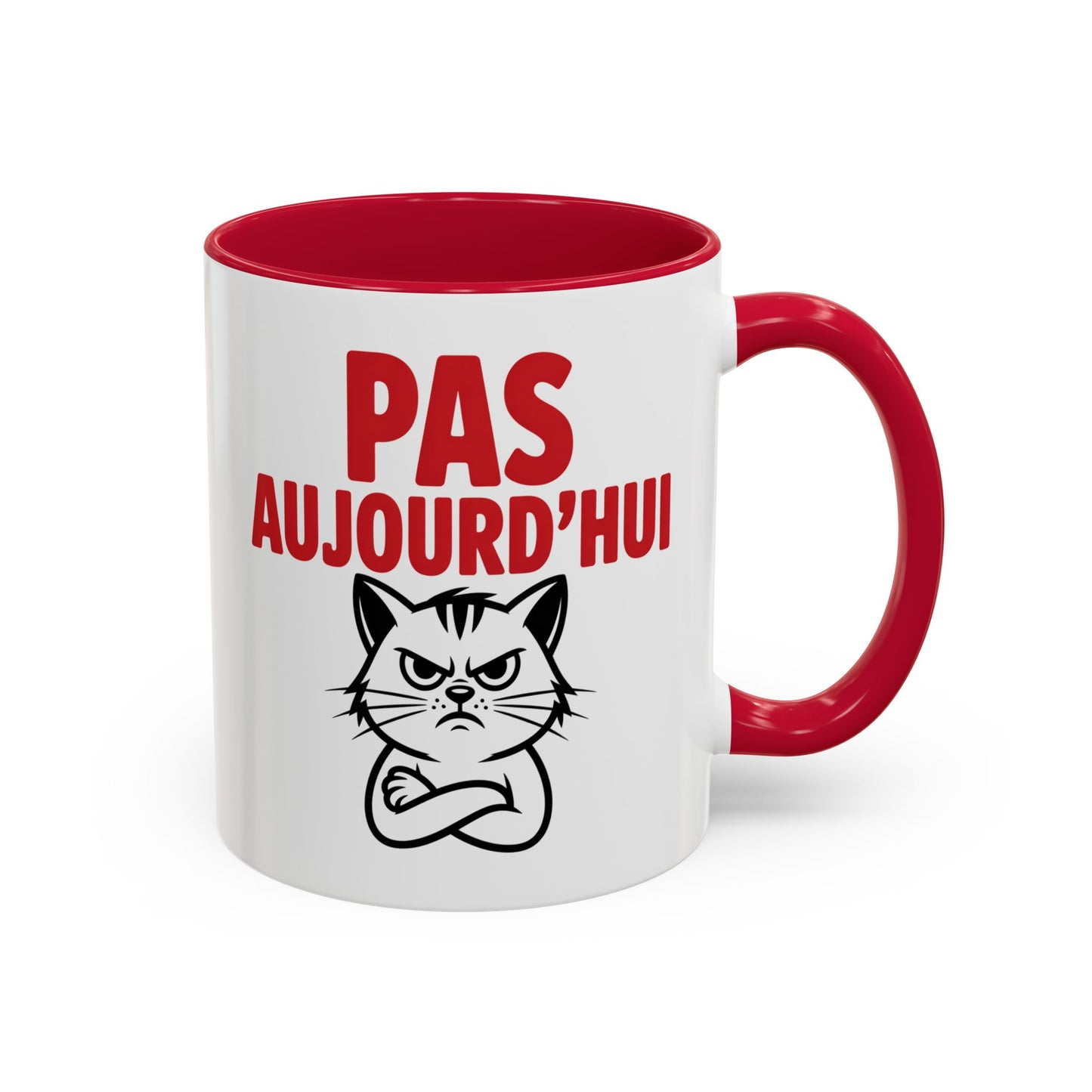 Mug  Chat Humoristique Pas Aujourd’hui – Tasse Café Drôle Anti Motivation – Cadeau Humour Bureau 325ml