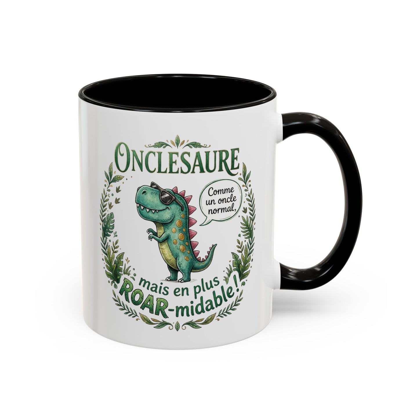 Tasse Oncle Dinosaure 325ml – Mug Céramique Humour Tonton Cadeau Original Famille Dinosaure