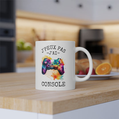 Mug J'peux pas j'ai console idée cadeau humour drôle gaming Tasse