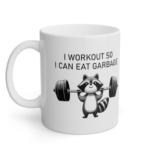 Mug Musculation raton laveur sport idée cadeau humour drôle amusant