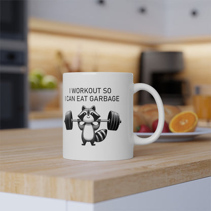 Mug Musculation raton laveur sport idée cadeau humour drôle amusant