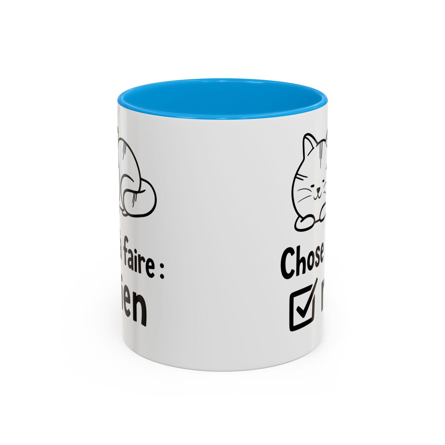 Tasse Chat Homme et Femme – Choisir de Ne Rien Faire – Mug Humour Chat Paresseux – Cadeau Original pour Amoureux des Chats – 325 ml