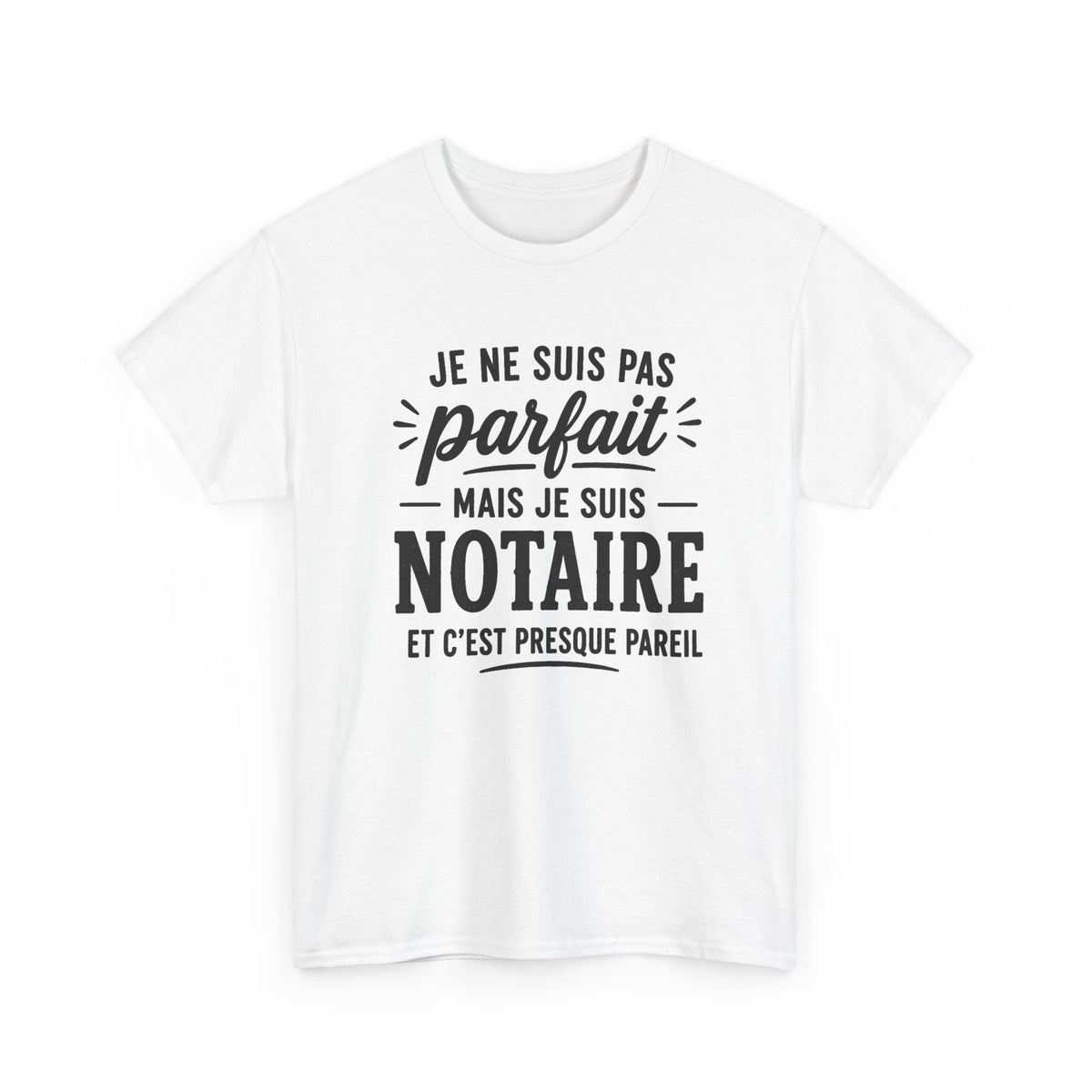 Tee Shirt Homme Notaire Humour Métier Droit Justice Cadeau Professionnel Juridique Étude Notariale Idée Cadeau
