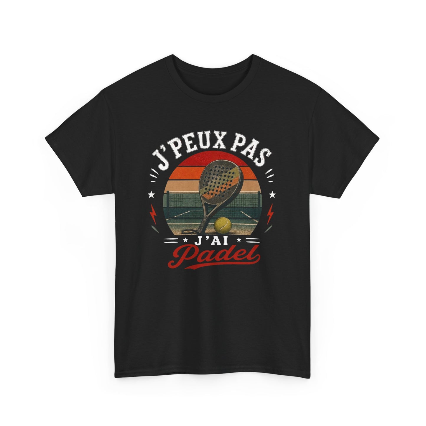 T-Shirt J’Peux Pas J’Ai Padel – Tee Shirt Humour Joueur Padel Vintage – Cadeau Sport Homme Femme