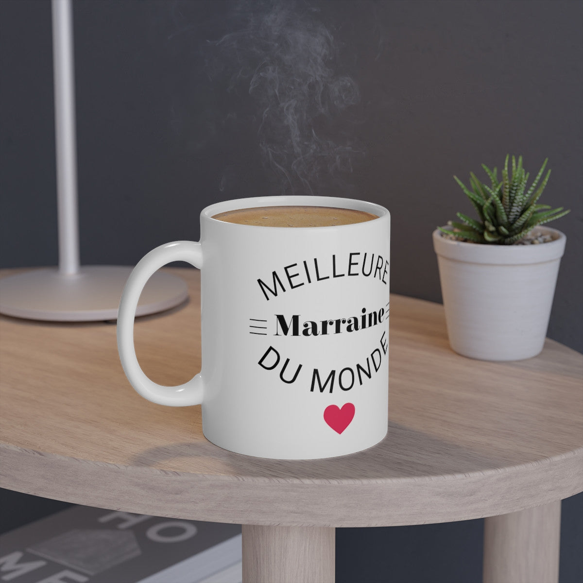 Mug Amour Coeur Meilleure marraine du monde idée cadeau pour femme