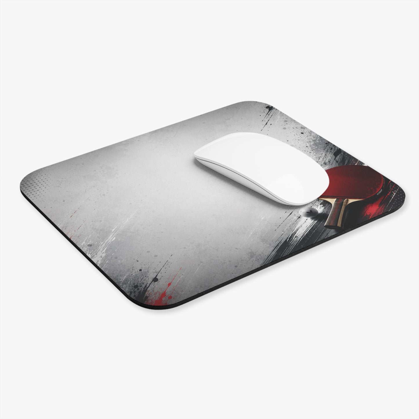 Tapis de Souris 22x18cm Ping-Pong – Raquette et Balle Tennis de Table – Cadeau Joueur Ping Pong Homme Femme – Bureau Gaming