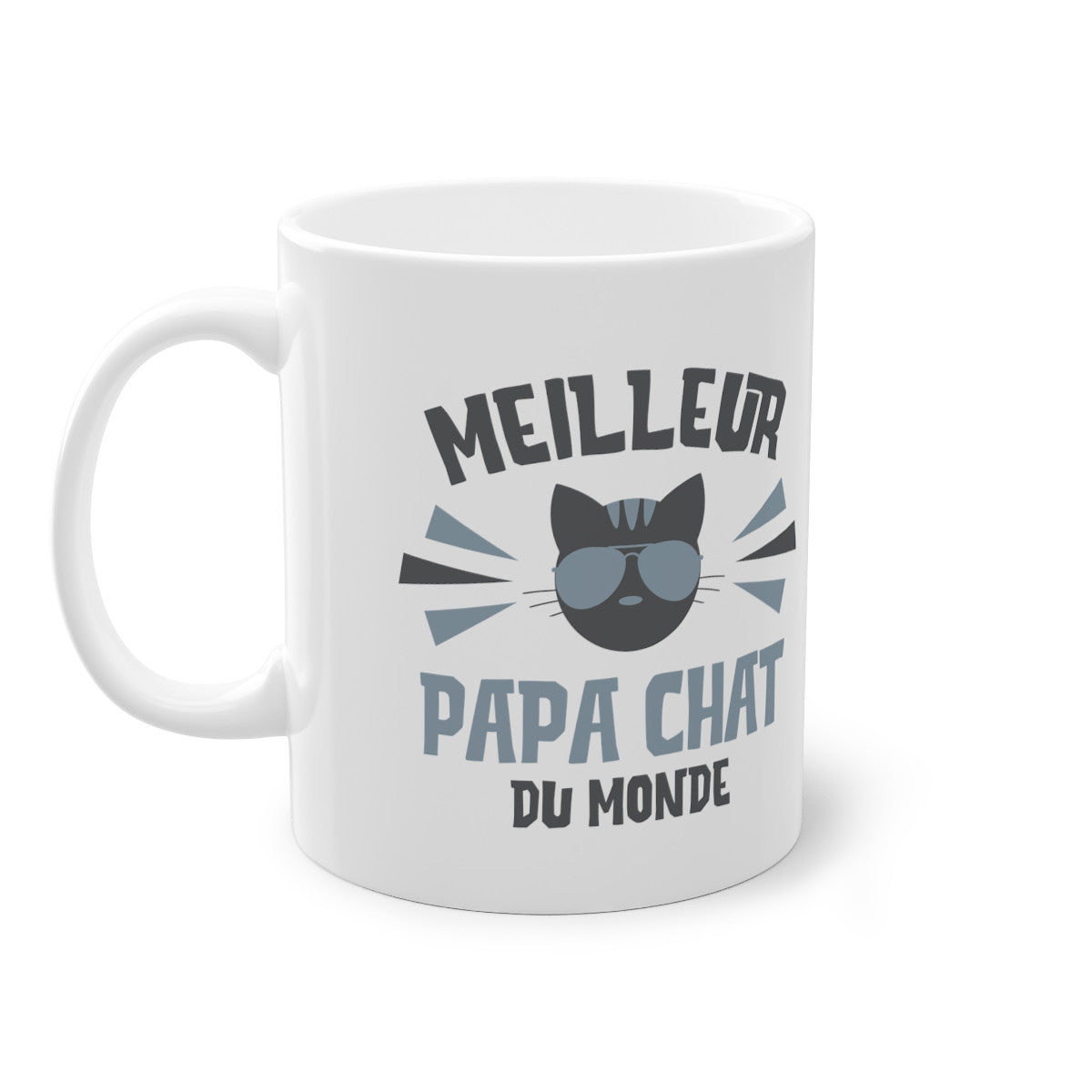 Mug Humour Meilleur Papa chat du monde tasse céramique  drôle idée cadeau originale anniversaire femme homme fille garçon