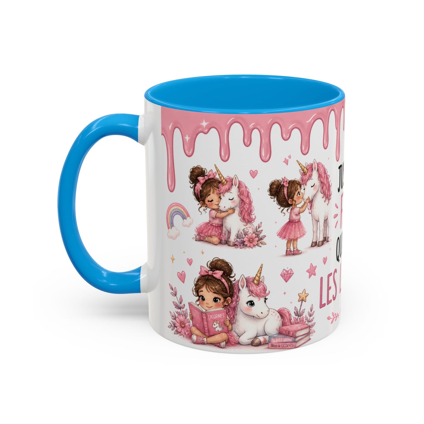 Tasse Juste Une Fille Qui Adore Les Licornes – Mug Licorne Kawaii et Univers Féérique – Céramique 325ml