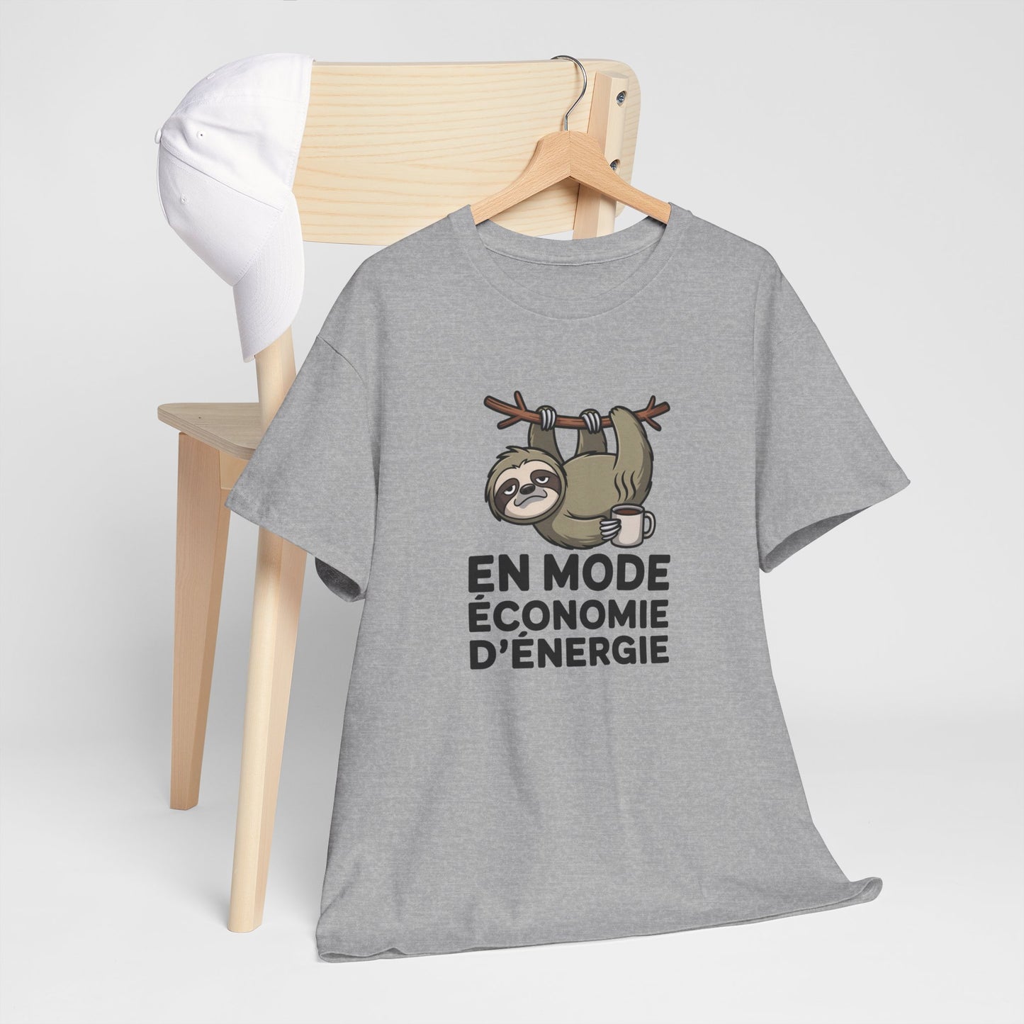 T-Shirt Humour En Mode Économie d’Énergie – Tee Shirt Drôle Paresseux Fatigue Lenteur Café Travail Sarcastique Cadeau Homme Femme