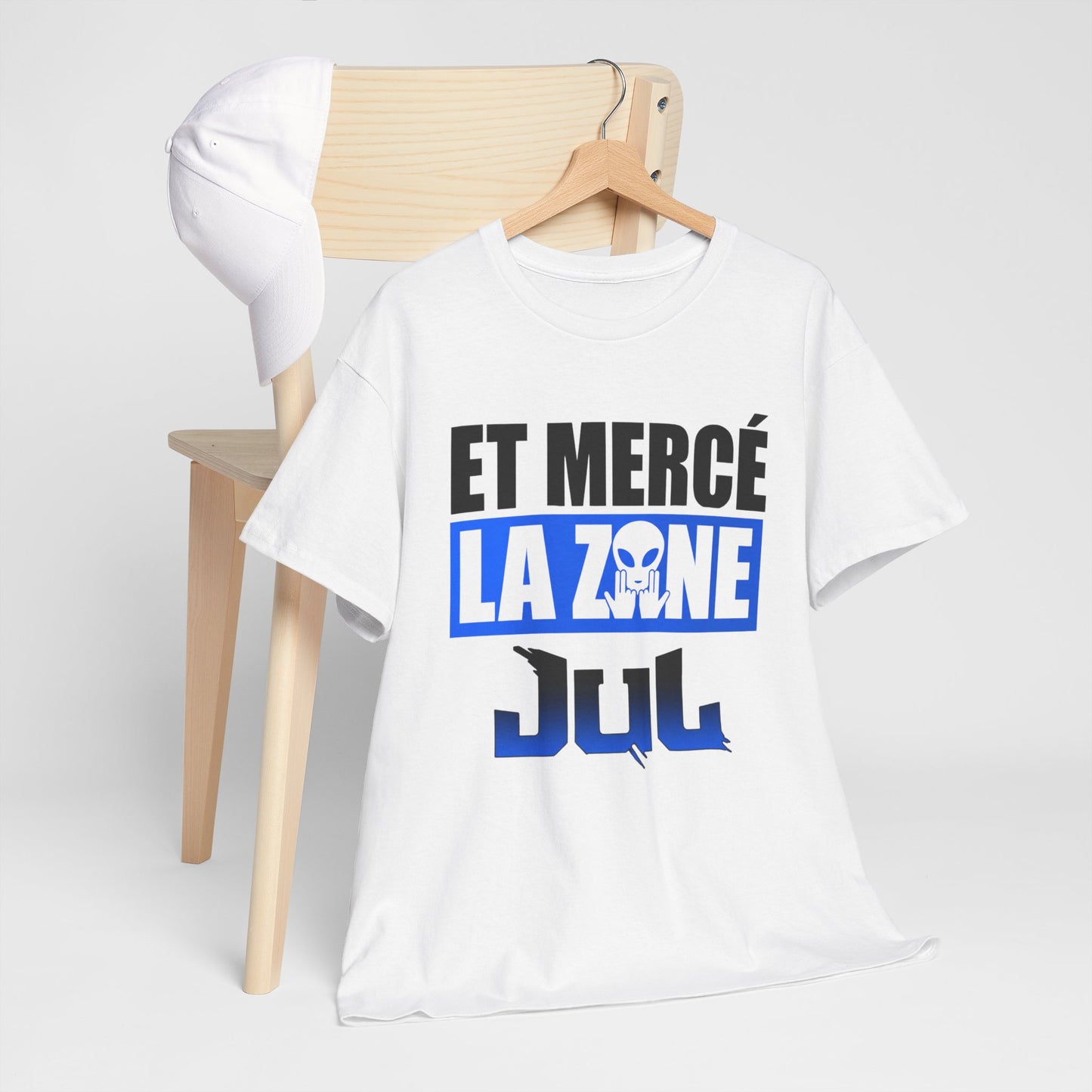 T-Shirt Merci La Zone Humour Rap Français Homme – Design Urbain Style Marseille – Tee Shirt Streetwear Fan Musique Urbaine Team Team JuL