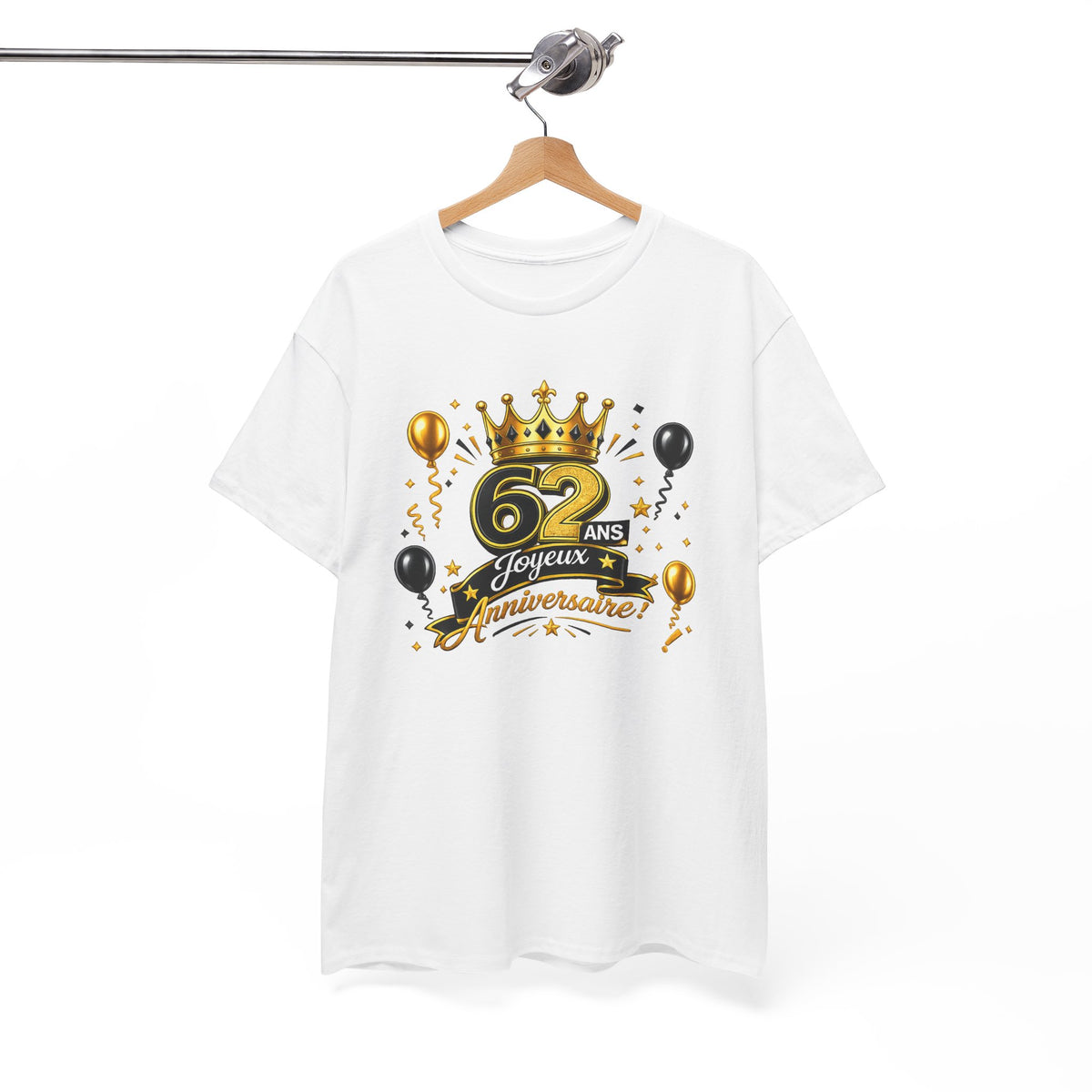 Tee Shirt Anniversaire 62 Ans Homme et Femme – Joyeux Anniversaire – Cadeau 62 Ans